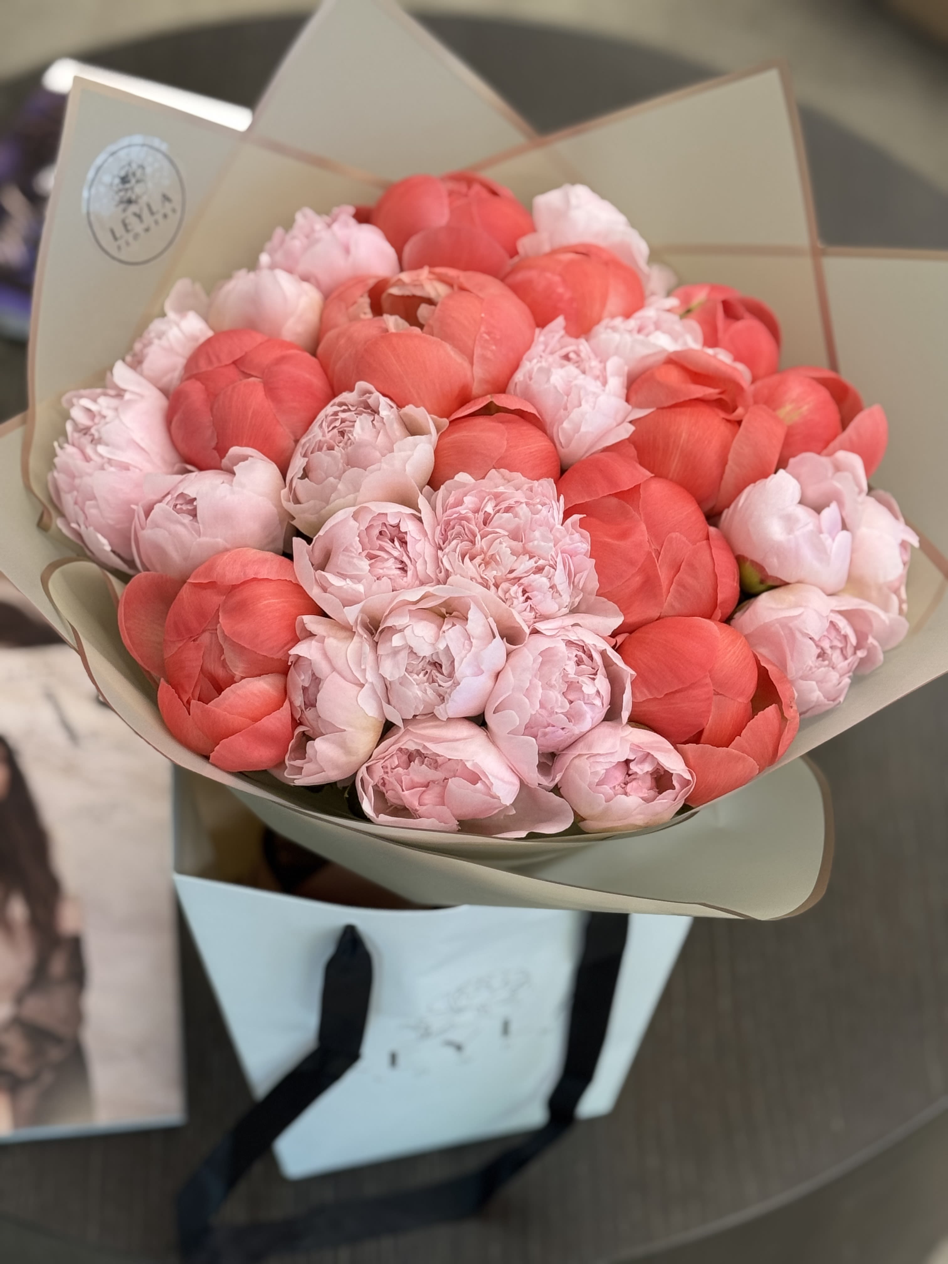 Bloom of Coral and Pink Peonies Bloom of Coral and Pink Peonies - 30 Peonies