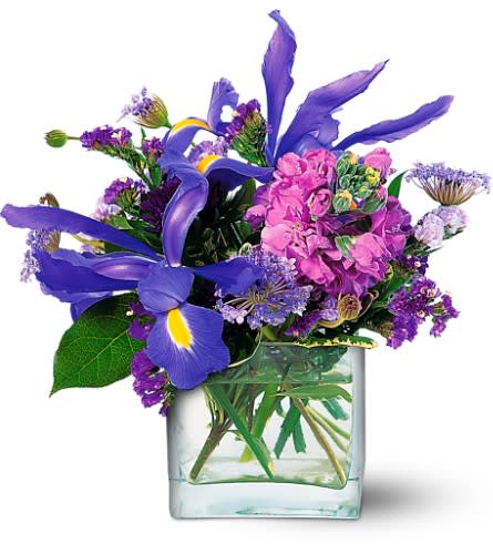 Blues for You Blues for You - Missing someone? Let them know just how much with this stunning arrangement of blue and purple blooms.