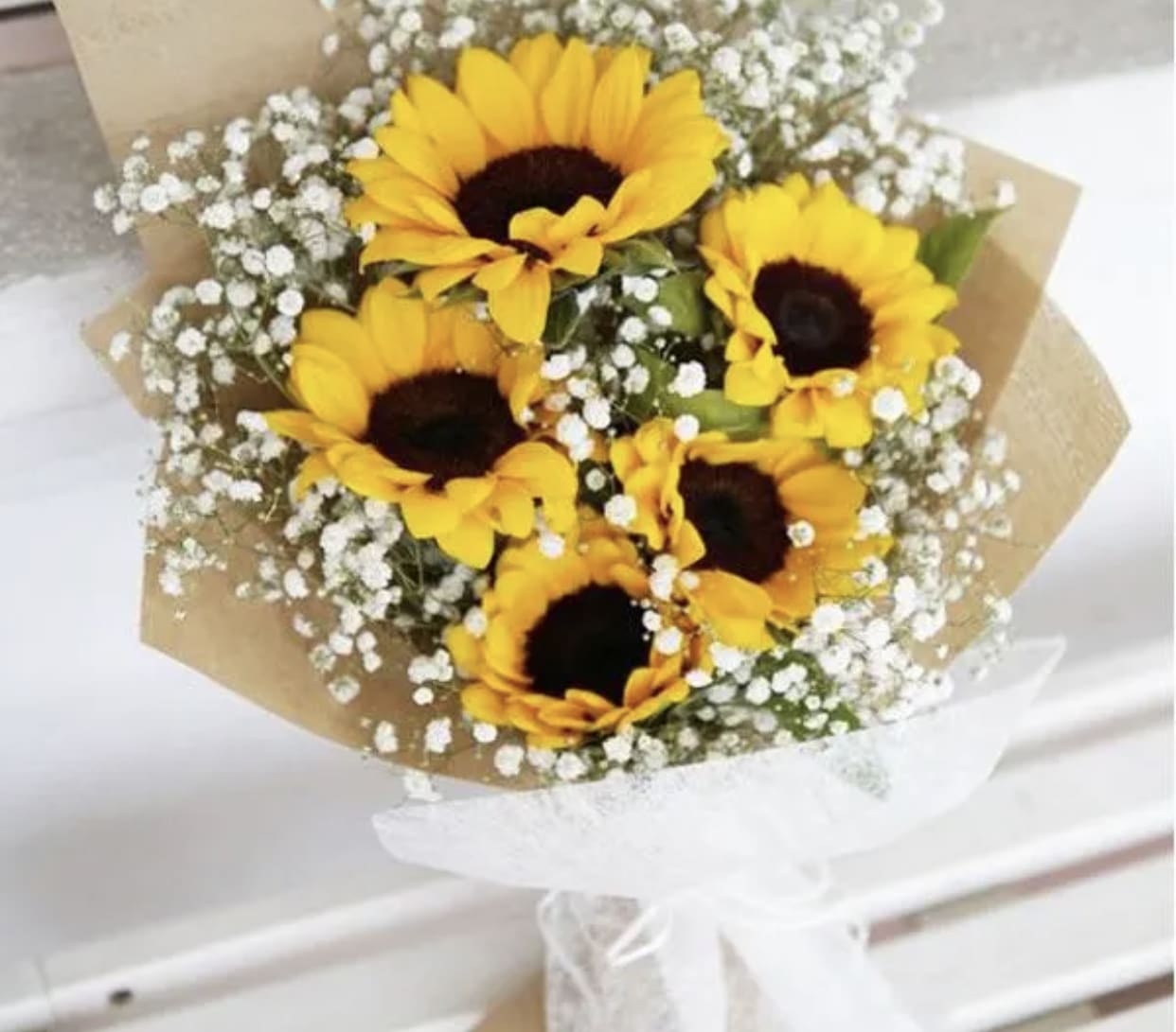 Cash and Carry **ONLY** Wrapped Sunflower Bouquet  - Beautiful Fresh Sunflower Bouquet 
