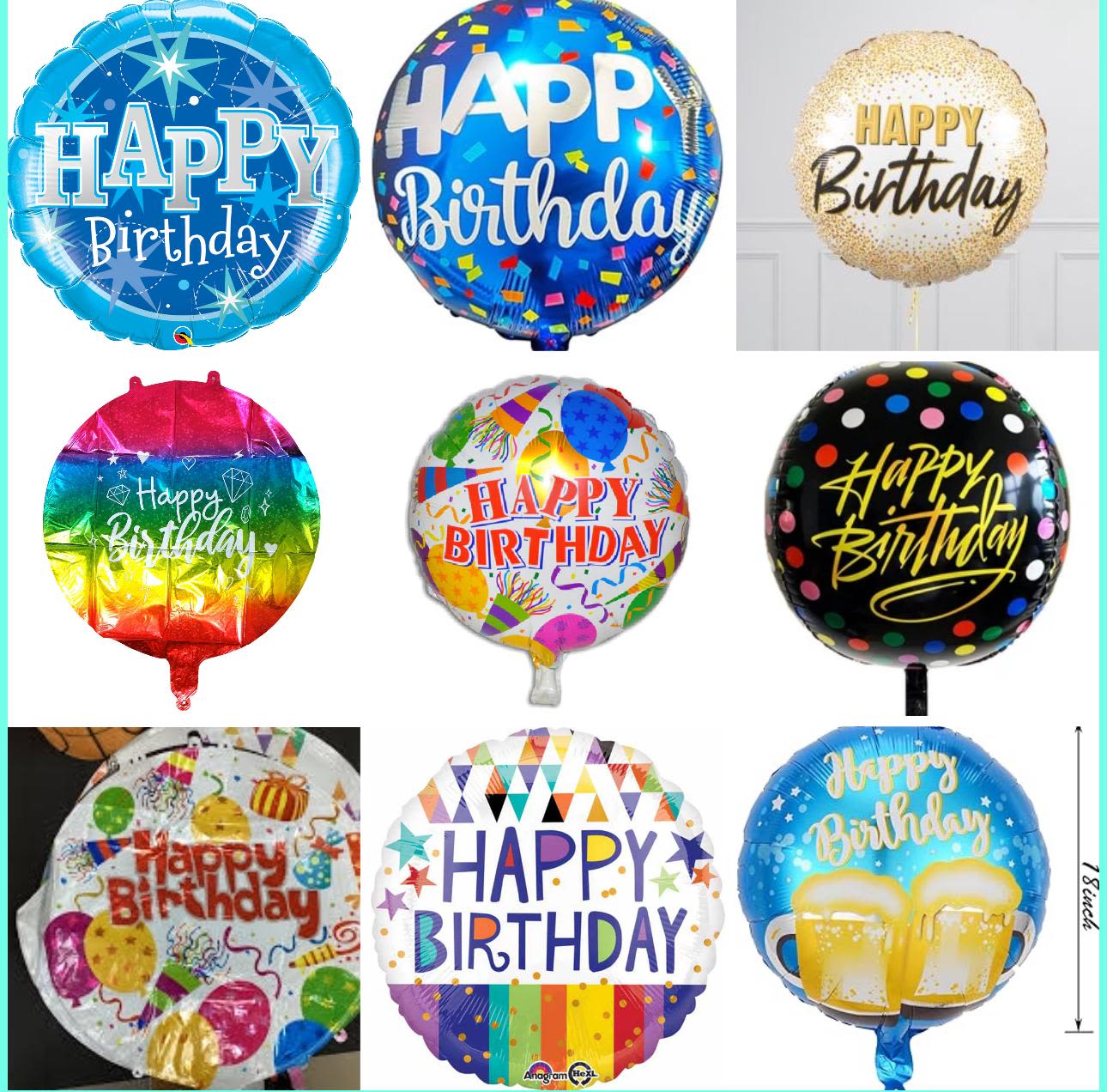 Happy Birthday Balloon for Him - 1 Happy birthday helium filled Balloon for HIM. we will chose one color for boy