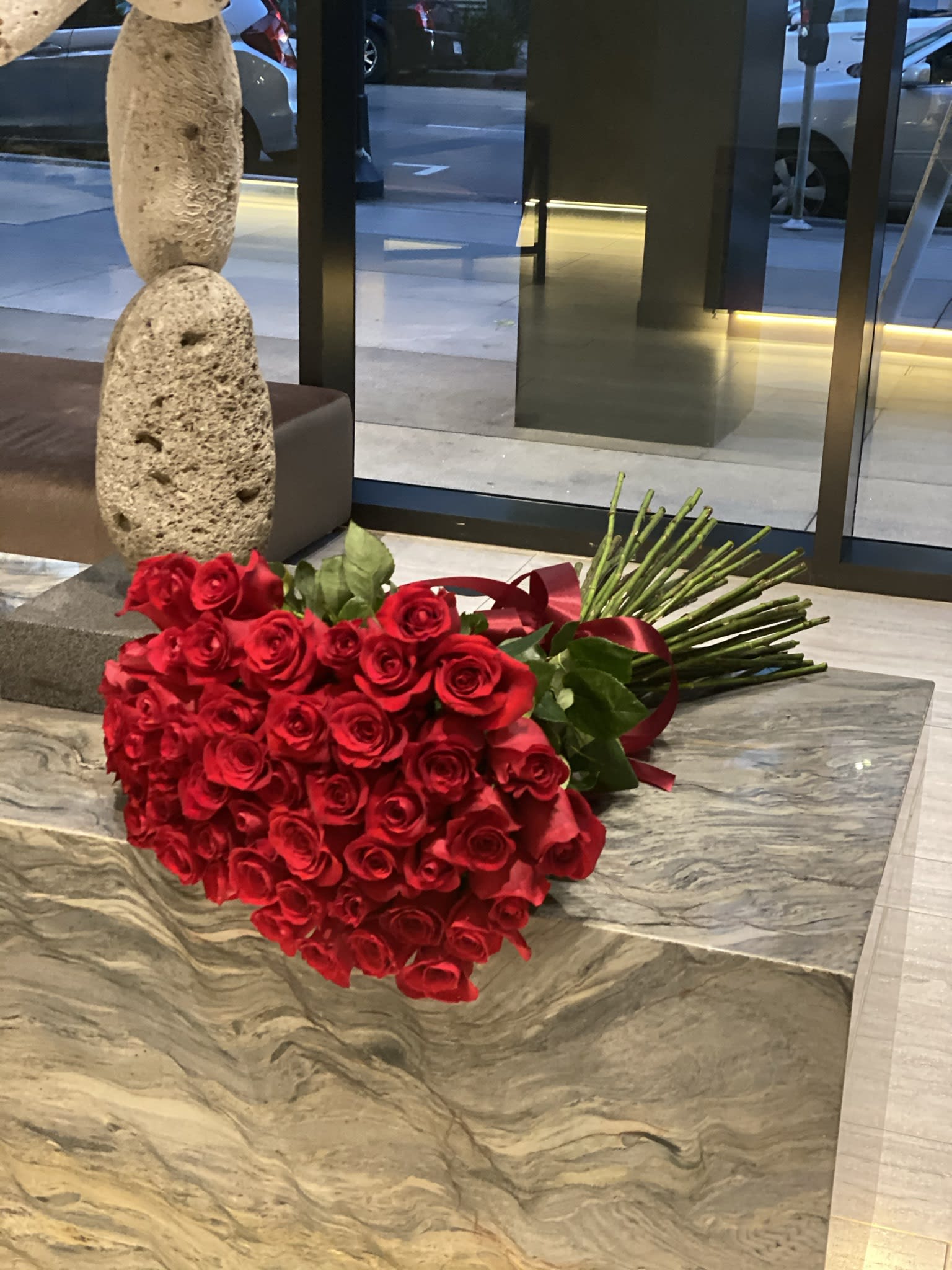 50/75/100 red roses bouquet  - 50/75/100 red roses bouquet  (Vase not included, there is an extra 30$ fee for a vase arrengements)