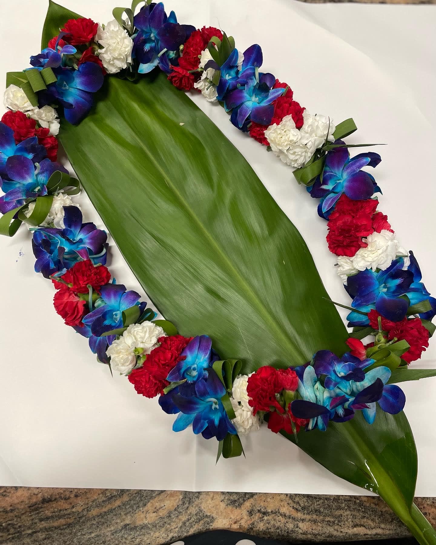 Lei 12 Lei 12 - Red , White and Blue graduations lei