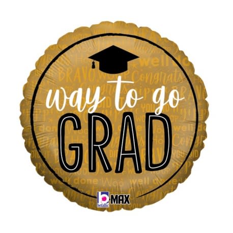 Way to go grad Mylar balloon Way to go grad Mylar balloon - Balloon with way to go grad