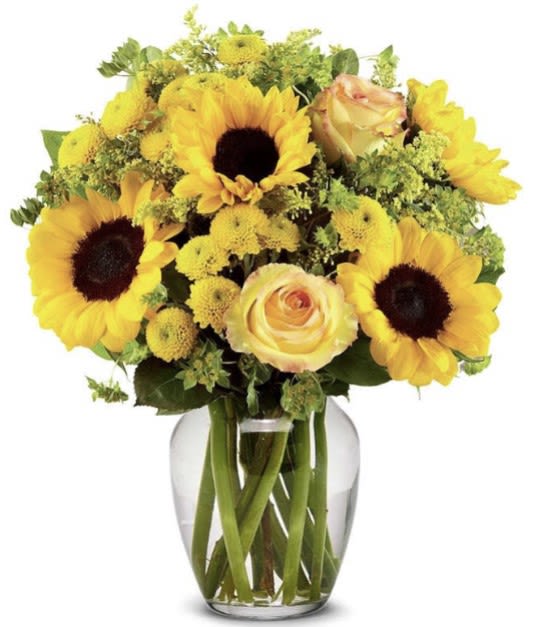 Kindness in Bloom - Introducing our Kindness in Bloom Arrangement! Handcrafted with vibrant hues of yellow color! Perfect surprise to your loved ones and stunning centerpiece to brighten someone's Day! 