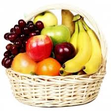 Basic Fruit Basket Basic Fruit Basket - Mixed fruits in a wicker basket
