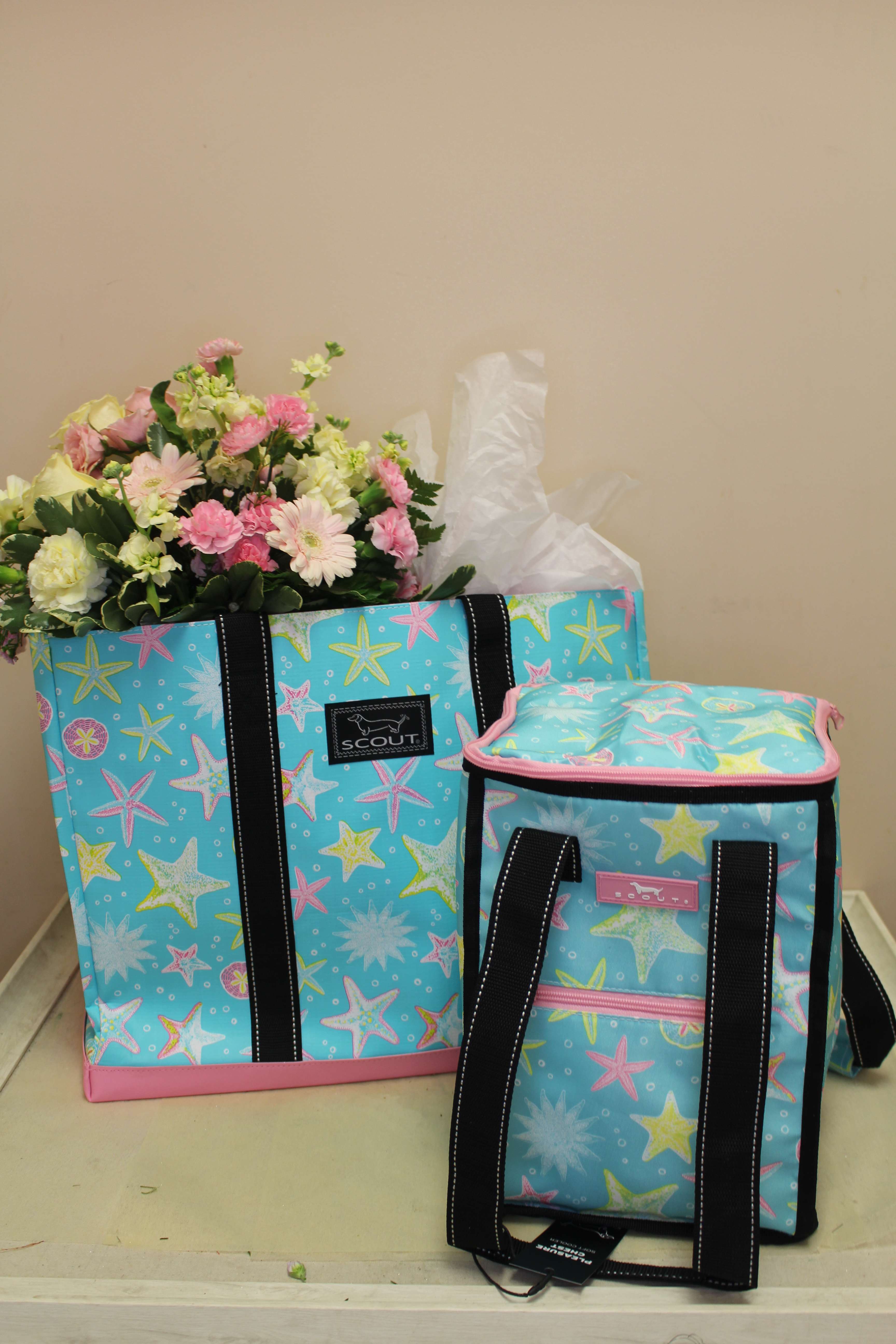 SCOUT ORIGINAL DEANO AND PLEASURE CHEST SAND HOLLA - SCOUT DEANO BAG AND COOLER FILLED WITH FLOWERS  GREAT GIFT 