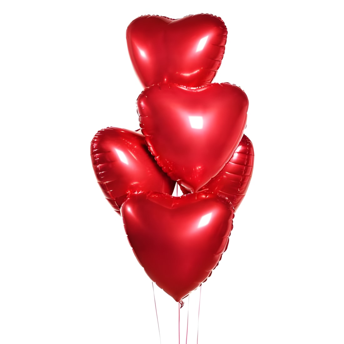 Heart Shaped Balloons - 5 Pcs Heart Shaped Balloons - 5 Pcs - Add a touch of love to every celebration! These vibrant heart-shaped balloons are perfect for Valentine’s Day, weddings, anniversaries, or surprise proposals. Made from durable, high-quality foil, they’re easy to inflate and ideal for creating eye-catching decor, photo backdrops, or romantic gestures. Each set includes 5 stunning red metallic balloons. Elevate your party with timeless charm!