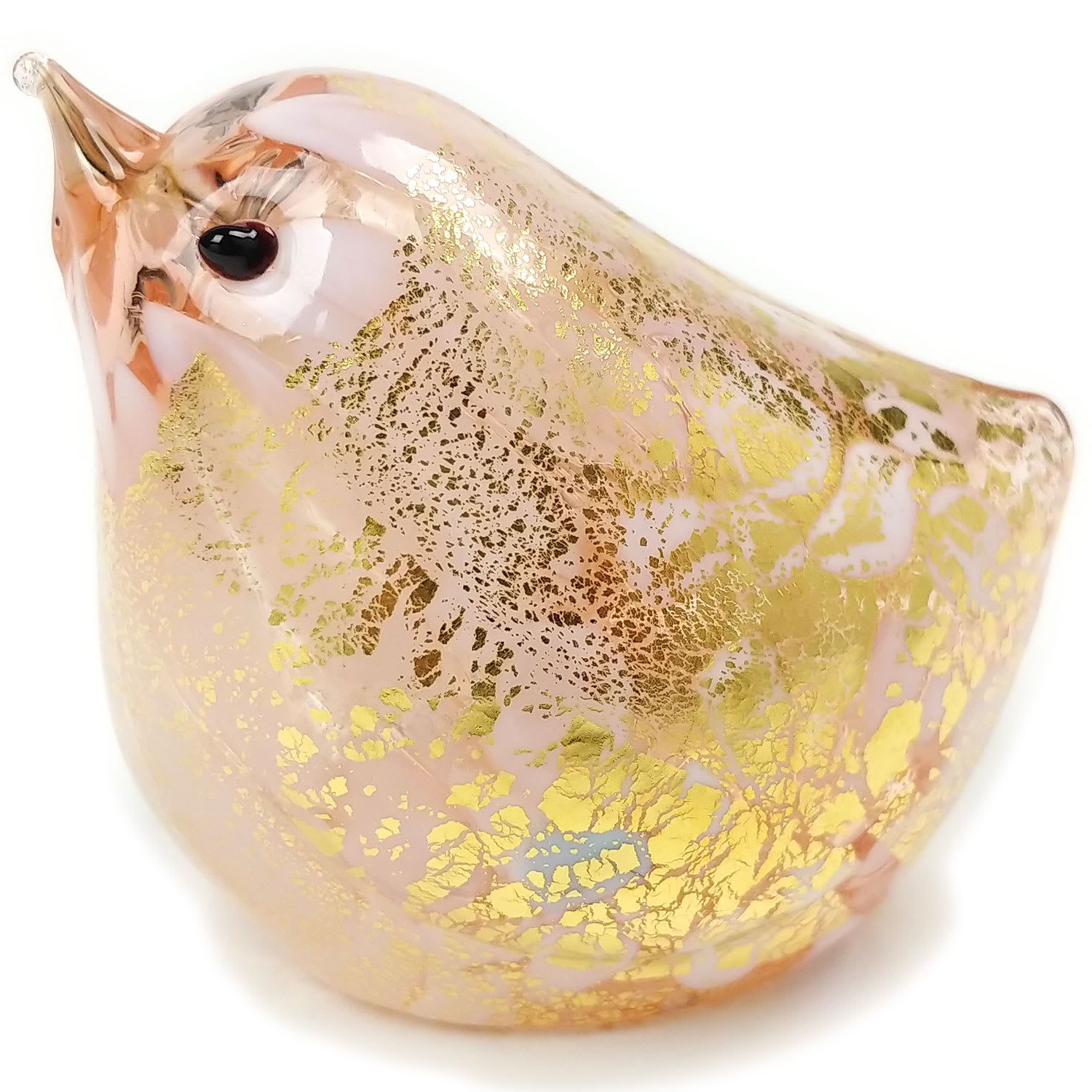 Little Murano Glass Pink Bird Of Hope - Little Pink Bird of Hope ~ A symbol of hope, this little pink bird will raise your spirits and restore your faith in life, in others, and in yourself. This adorable collection consists of 8 little Birds of Inspiration, each with their own unique meaning. Every bird is made of hand blown glass on the Island of Murano in Venice, Italy. The artisans use two tones of authentic Murano glass canes to create the body, and finish it off with gold-leaf foil which gives the birds their beautiful iridescent shimmer. Each bird has a sticker of authenticity and is of museum quality.  Whether you are giving or receiving a little bird, each will bless you with her own special gift.