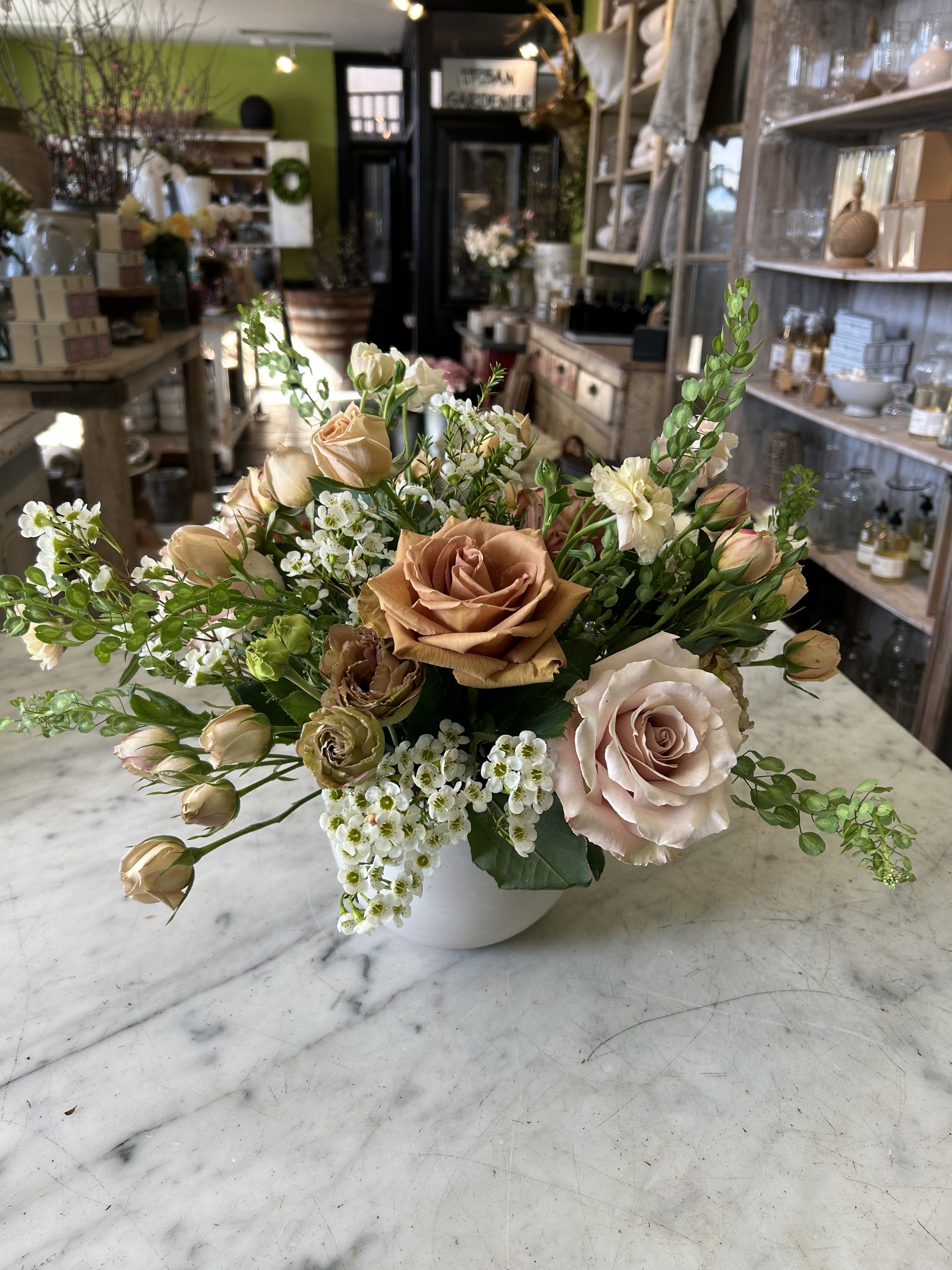 Urban Gardener Mocha Mousse Urban Gardener Mocha Mousse - Pantone 2025’s color of the year Mocha Mousse. Blooms in shades of nude, tans and mochas.