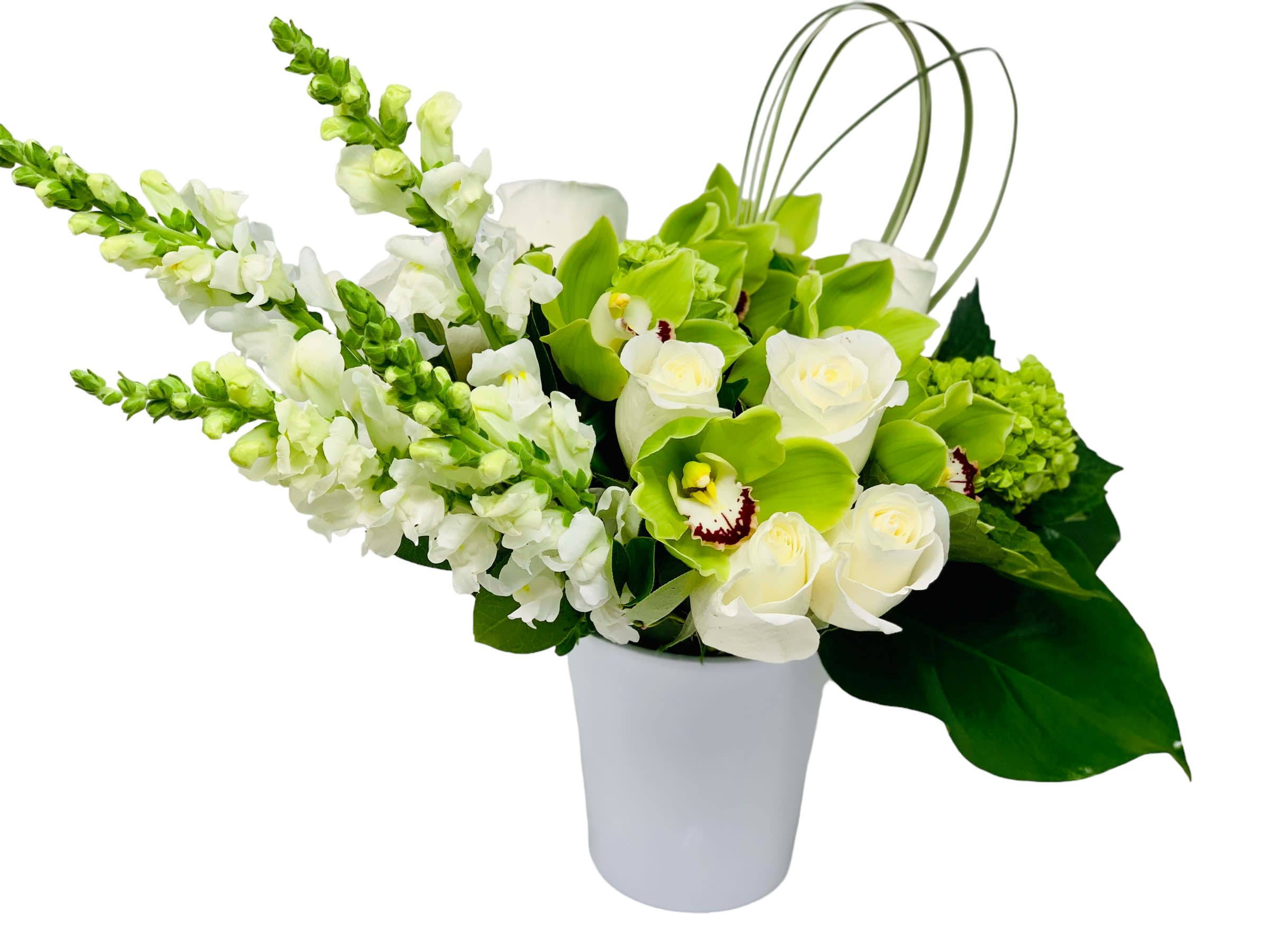 White Radiance White Radiance - Roses, orchids, hydrangeas and snapdragons