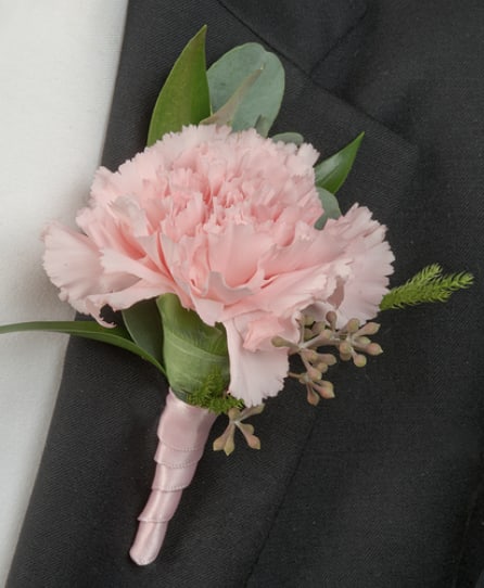 Carnation Boutonniere by Love and Bloom Carnation Boutonniere by Love and Bloom - A simple, yet elegant carnation boutonniere that is perfect for prom, weddings, and any other occasions! It can be made with almost any color so it really is a perfect match to any theme! *Please specify ribbon color, flower color, dress color/theme in the order details!*