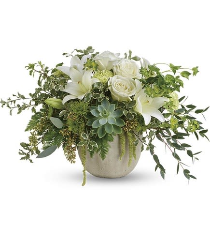 Metropolitan bouquet Metropolitan bouquet - Roses, lilies, carns, succulent plant