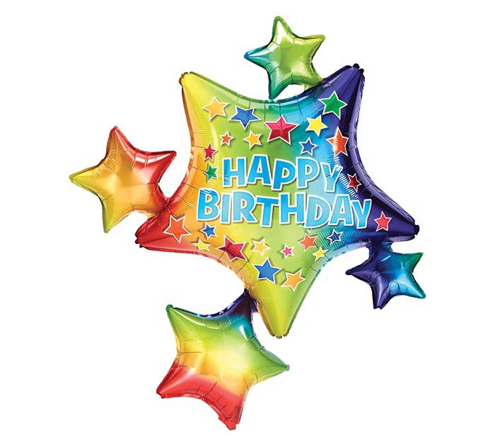 35 inch Star Birthday Balloon 35 inch Star Birthday Balloon - 35 inch star birthday balloon filled with helium.