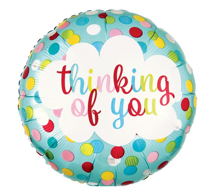 &quot;Thinking of You&quot; Mylar Balloon - &quot;Thinking of You&quot; Standard Size Mylar Balloon filled with helium. 