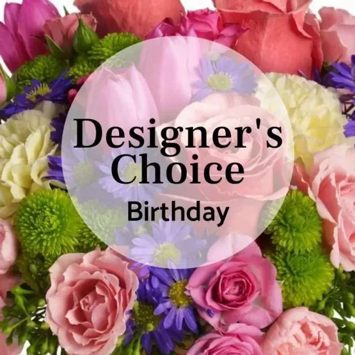 Designers Choice Birthday - Vase Bouquet - Designers Choice - Vase Bouquet of Beautiful Mixed Florals, Let us Surprise you. If you Would like make any specifications colors please put the request on in special request.   **No Peonies Qualify on this selection** Call Store for any Questions :) 909-688-5491