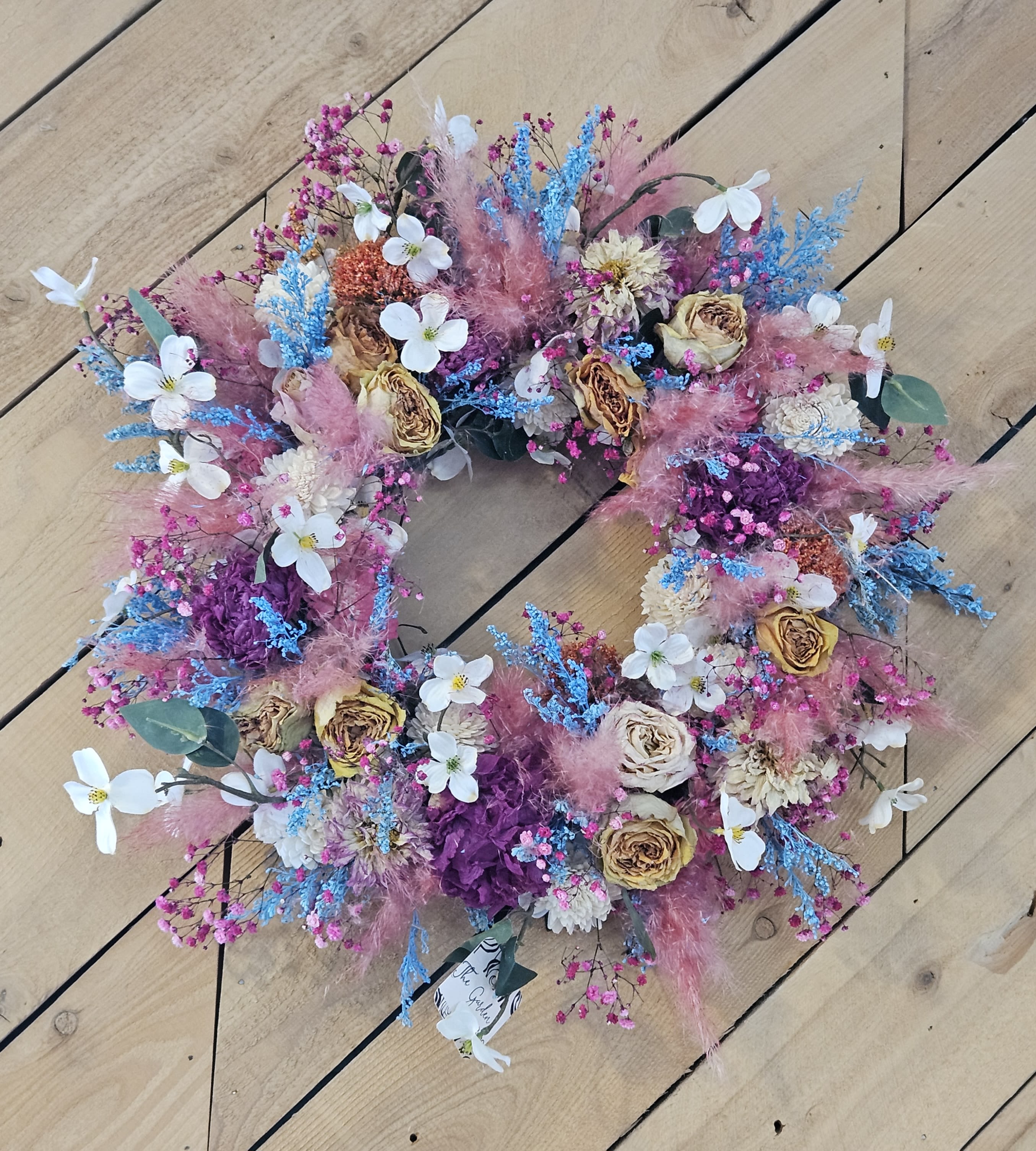 Summer wreath - Beautiful dried  summer wreath for indoor or out.  This is such a welcoming gift for yur self or a friend
