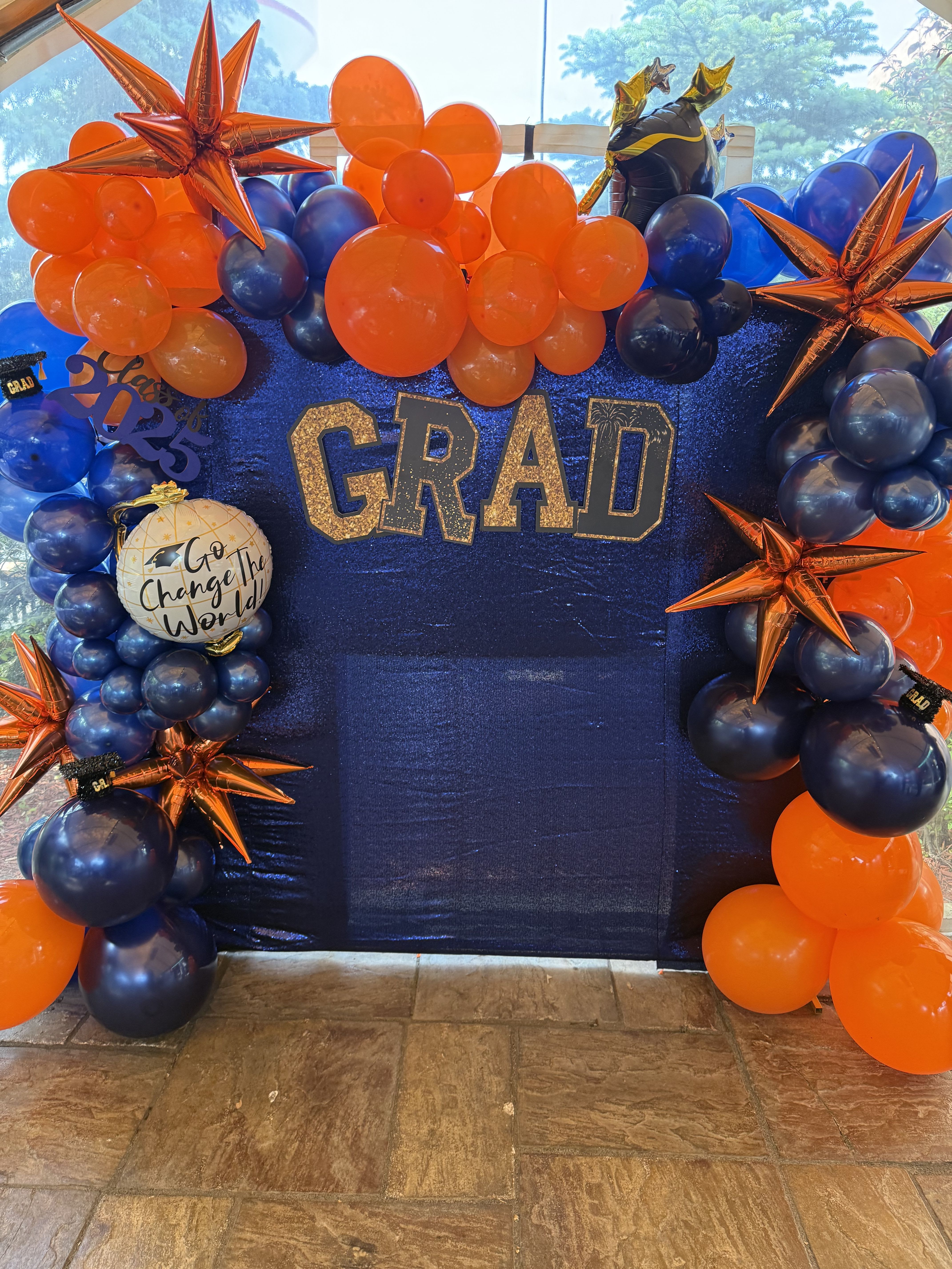 Graduation Arch  - Choose your school colors and we’ll make and set this up at your event location. Delivery and set up is an additional $150. 