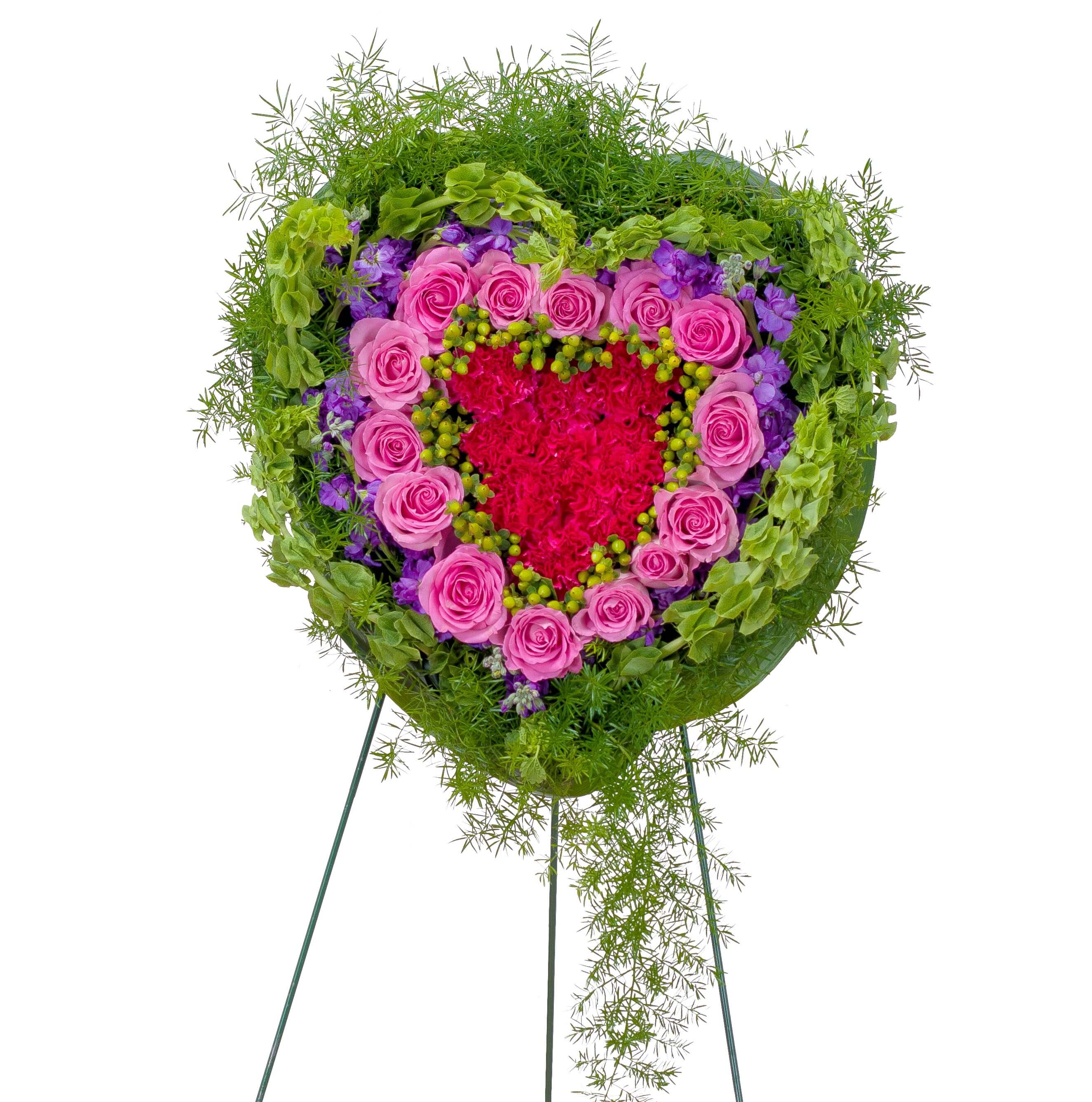 Forever Cherished Heart Forever Cherished Heart - This beautiful heart with a combination of pink and purple flowers will show that they will be forever cherished.