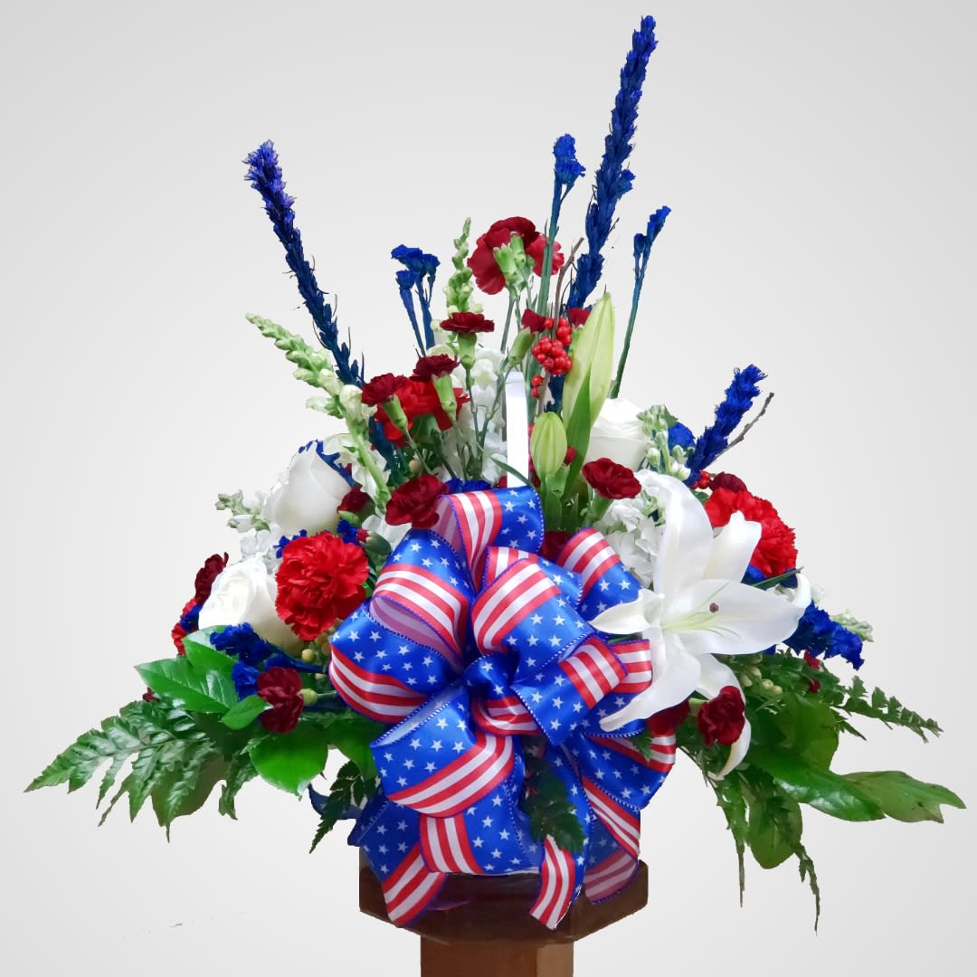 Memorial Basket - A floral tribute to those who gave everything for our freedoms. 