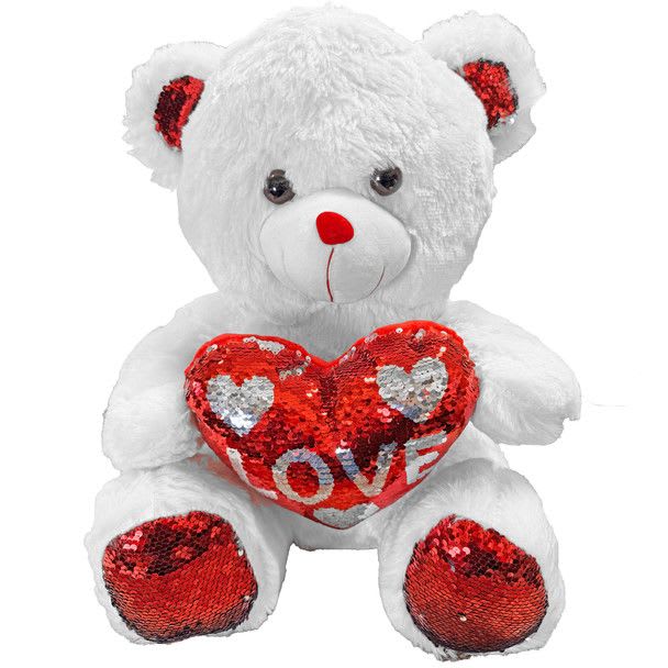 Valentine Sequin Plush Bear Valentine Sequin Plush Bear - Make a statement with our adorable 14 " Plush Teddy Bear, perfect for adding a touch of romance!