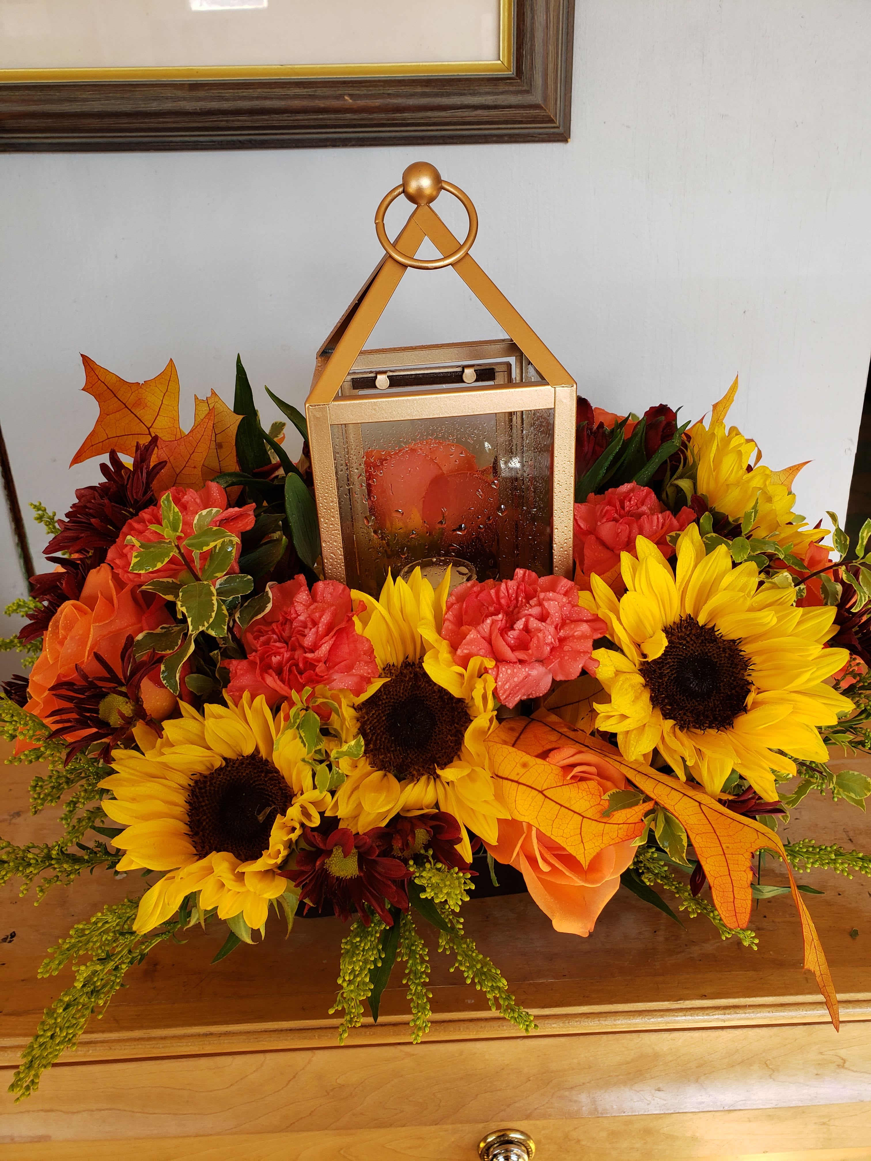 celebration -  orange rose sunflowers