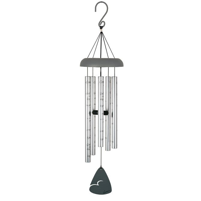 Comfort and Light Wind Chime - 30&quot; Black and Silver Wind Chime