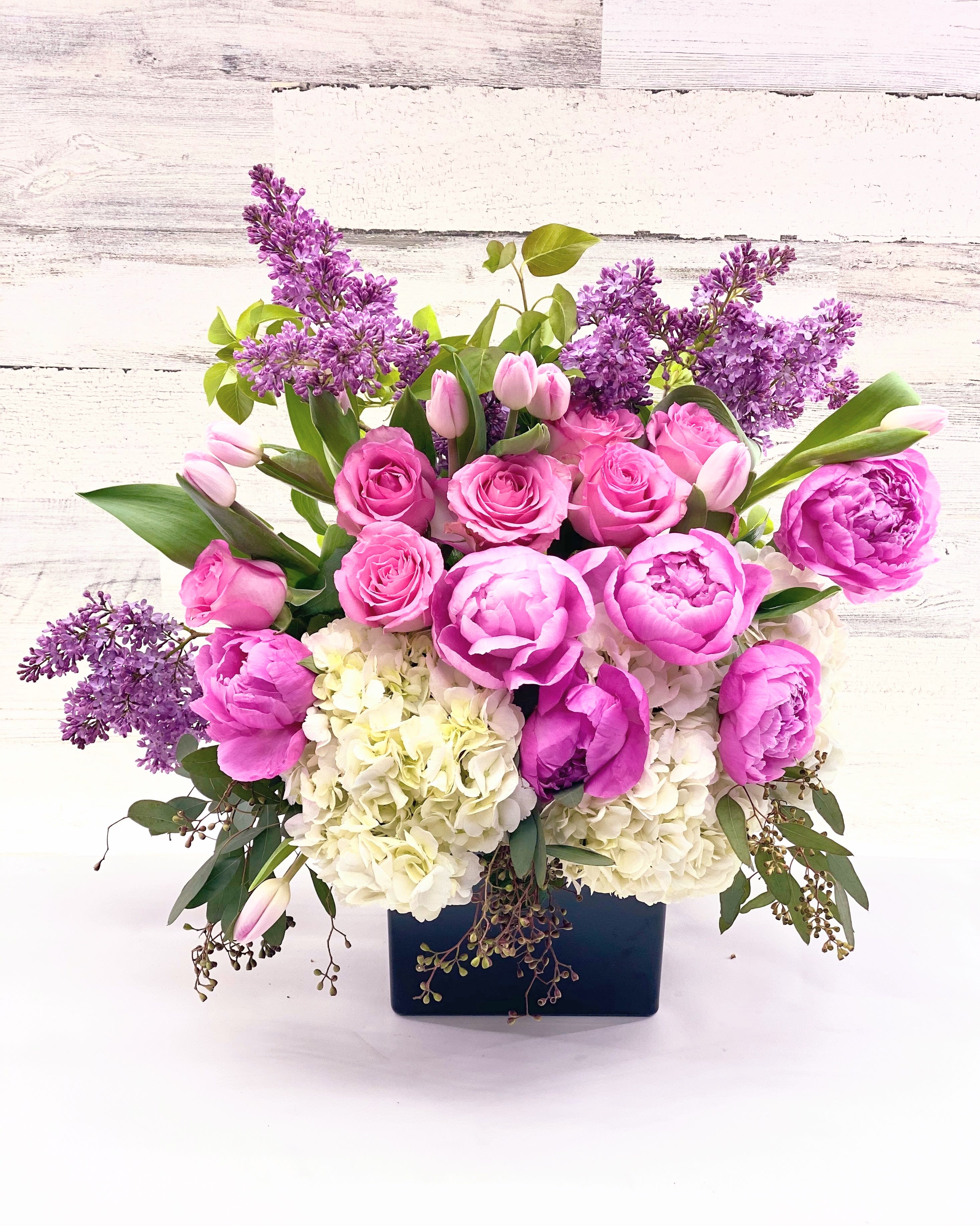 Serafima - beautiful arrangement with seasonal flowers - peonies and lilac  