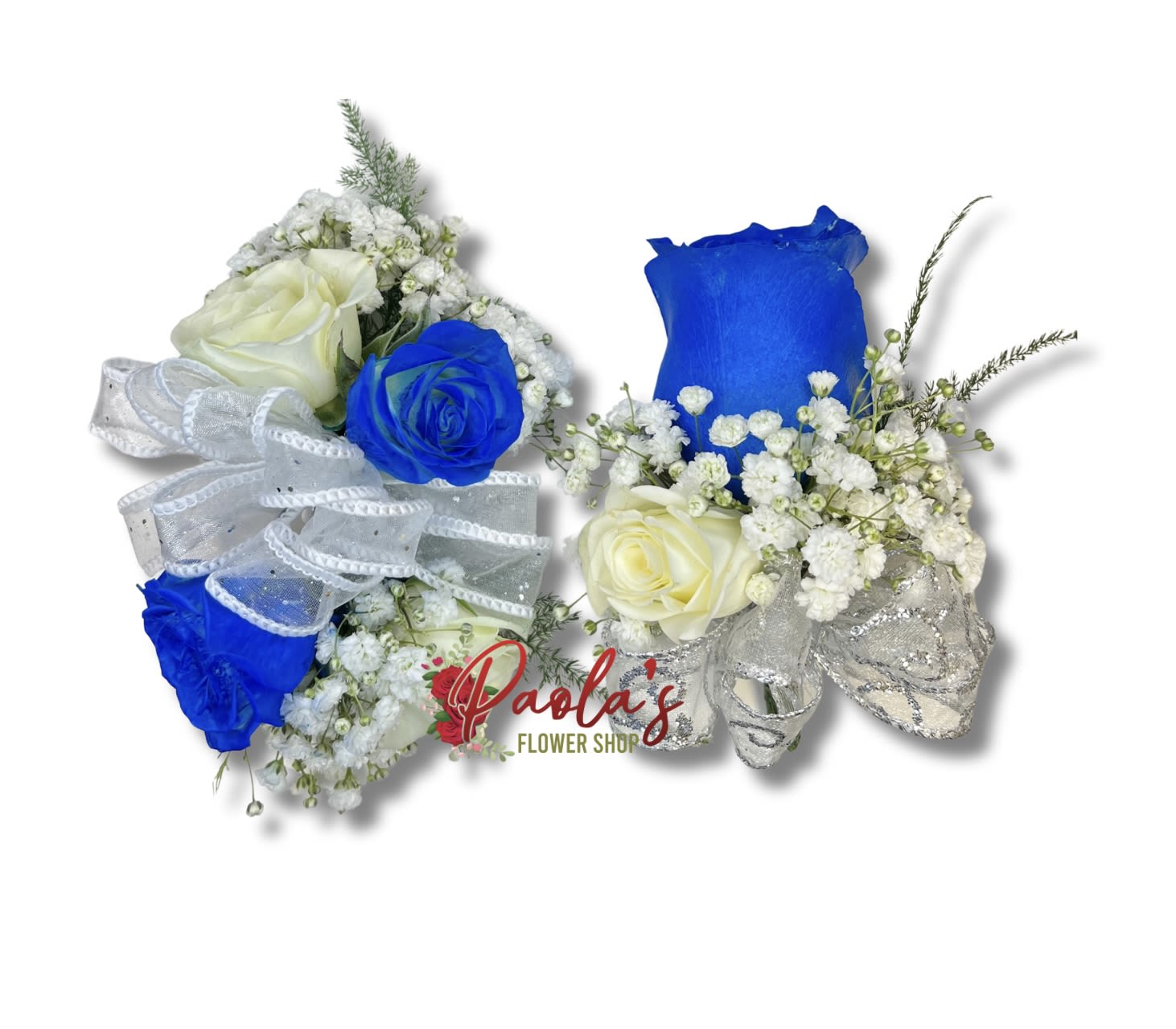 Royal blue cosage - spray roses