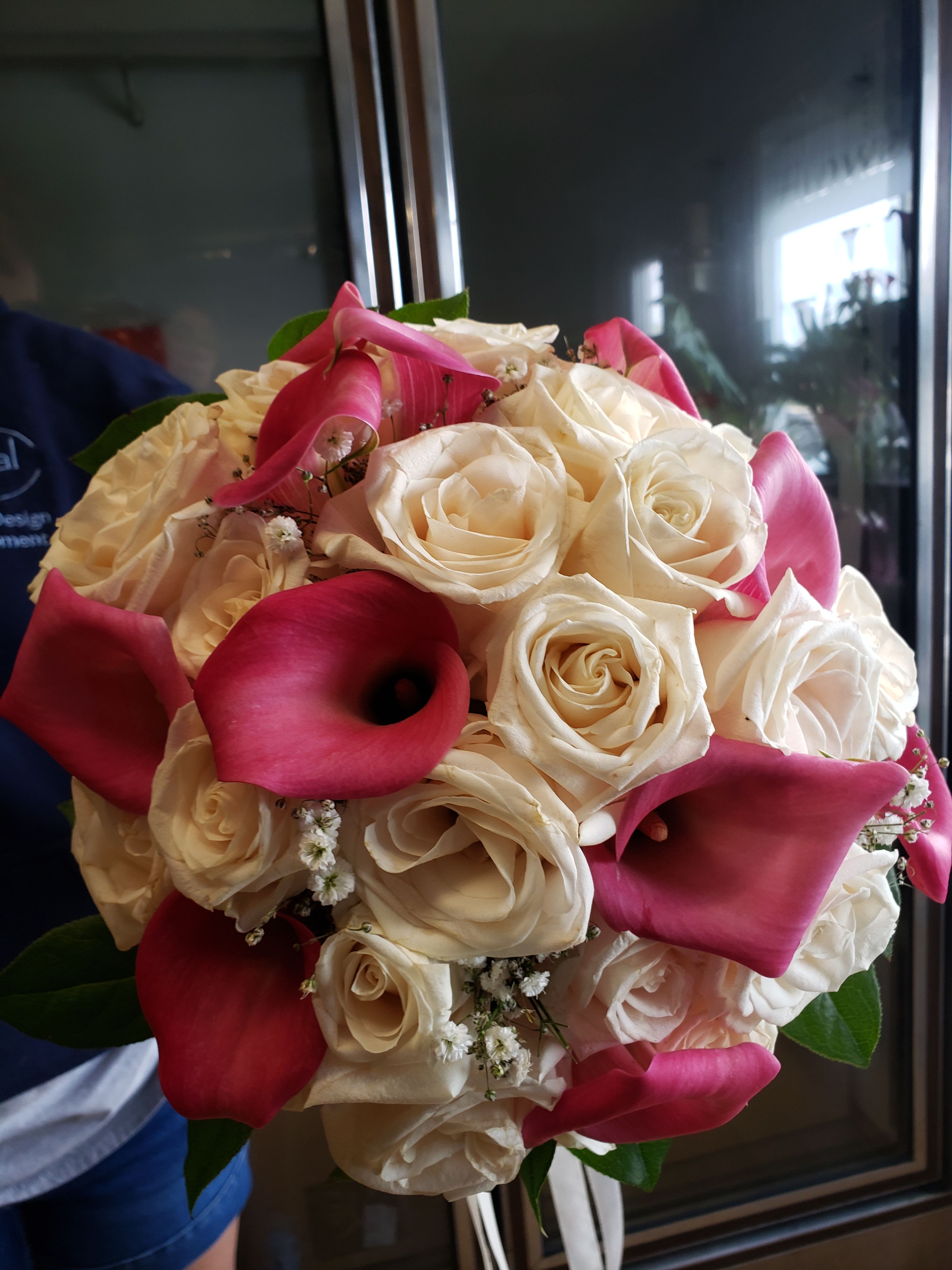 bridal bouquet - calla lyli roses
