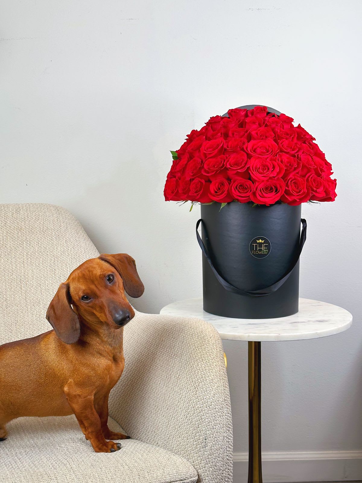 Adore You - 50 Red roses are such a classic. In the box they give a wow effect, look eye catching and elegant. If you want to give a truly exciting gift, then we advise you to choose this amazingly beautiful arrangement  