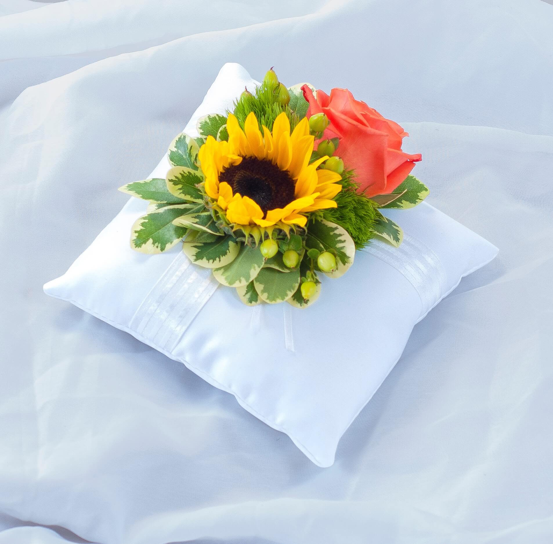 Sunset Pillow Insert Sunset Pillow Insert - A satin pillow enhanced with colors of a sunset.