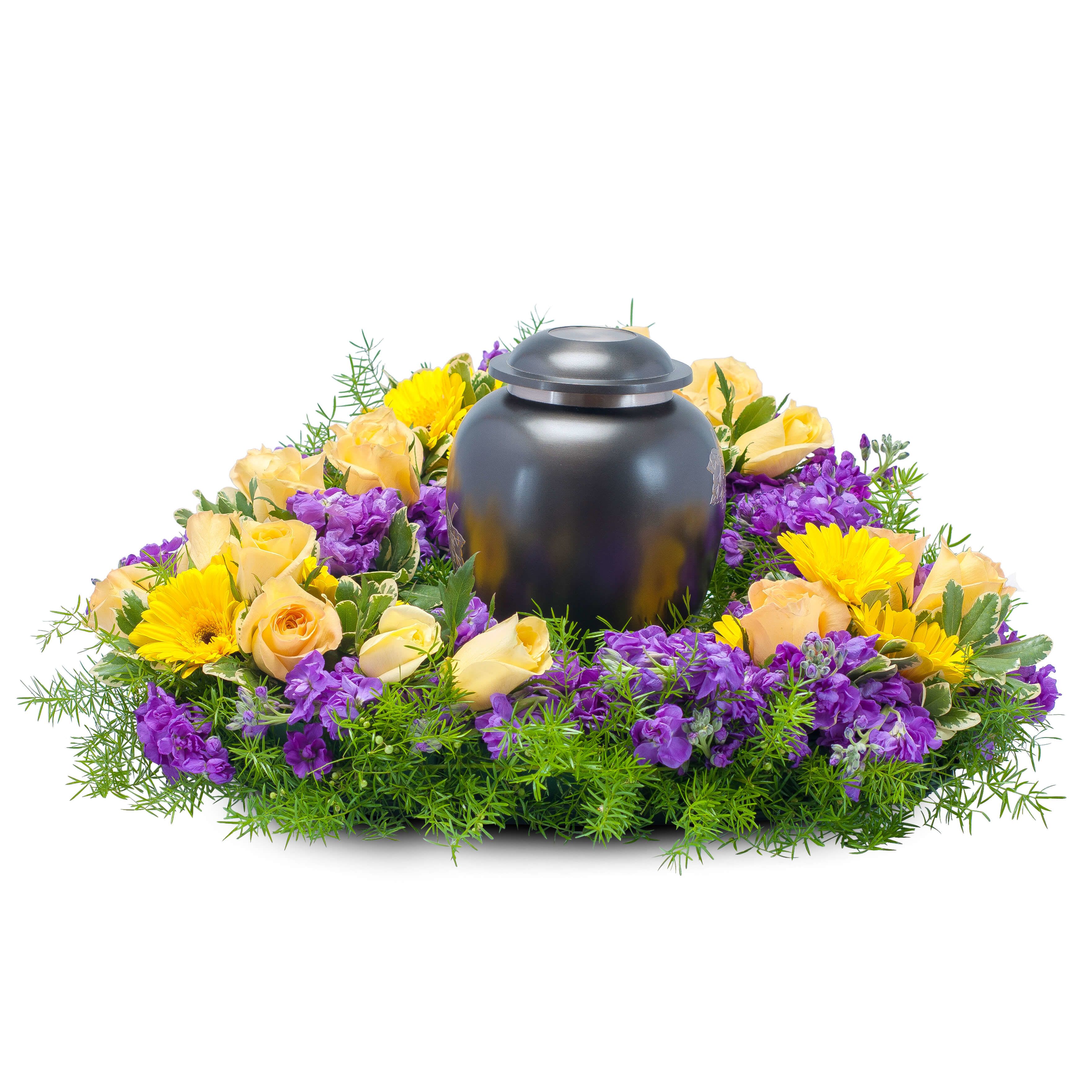 Vivid Memories Surround Vivid Memories Surround - Bright yellow and purple flowers create surroundings of vivid memories.