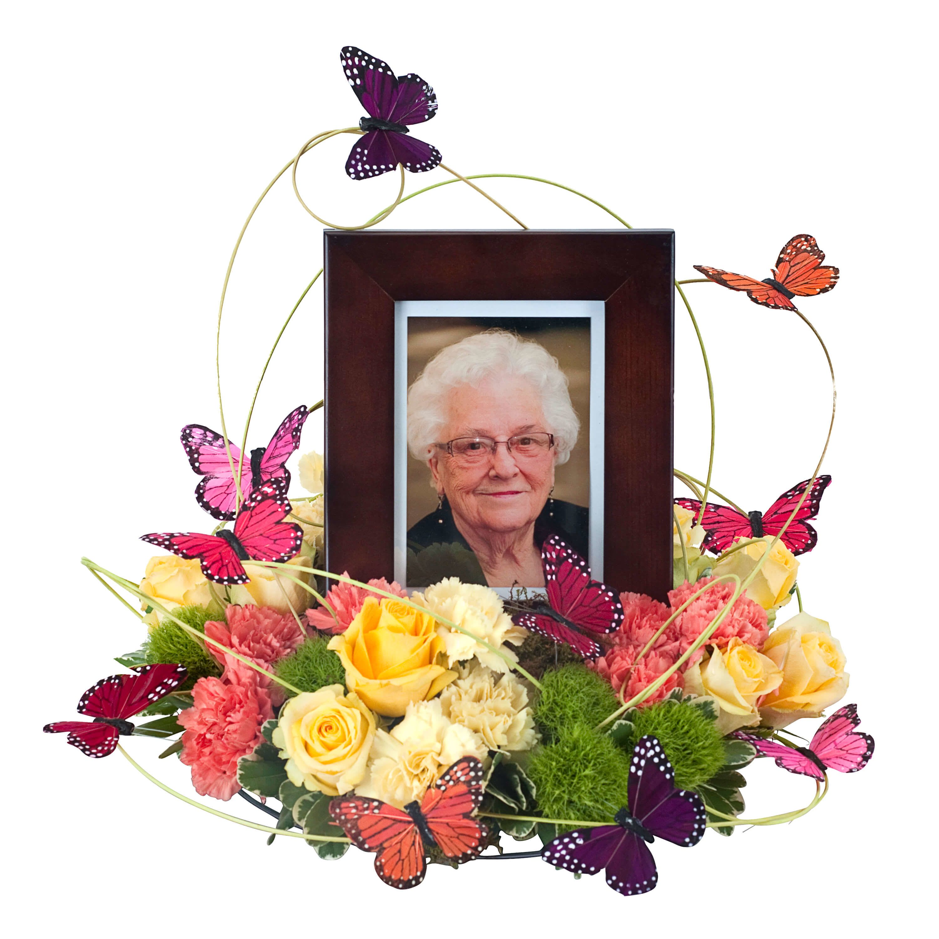 Surrounded by Love Surrounded by Love - Butterflies surround the photo of your loved one as a sign of hope and love.