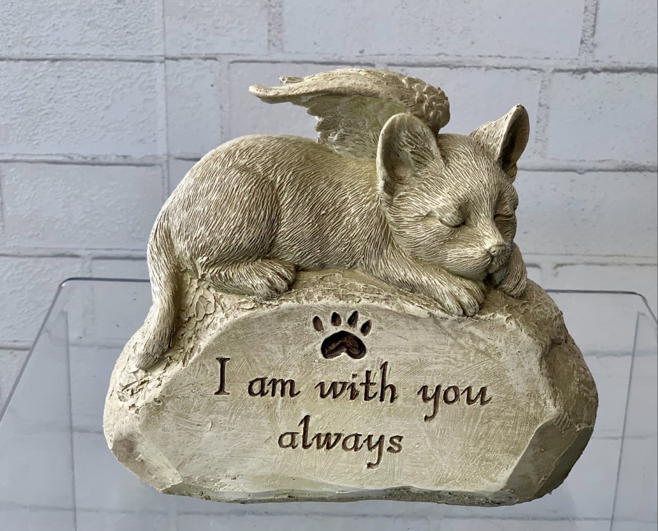 Cat Memorial Stone  - &quot; I Am Always With You&quot; Cat memorial stone  