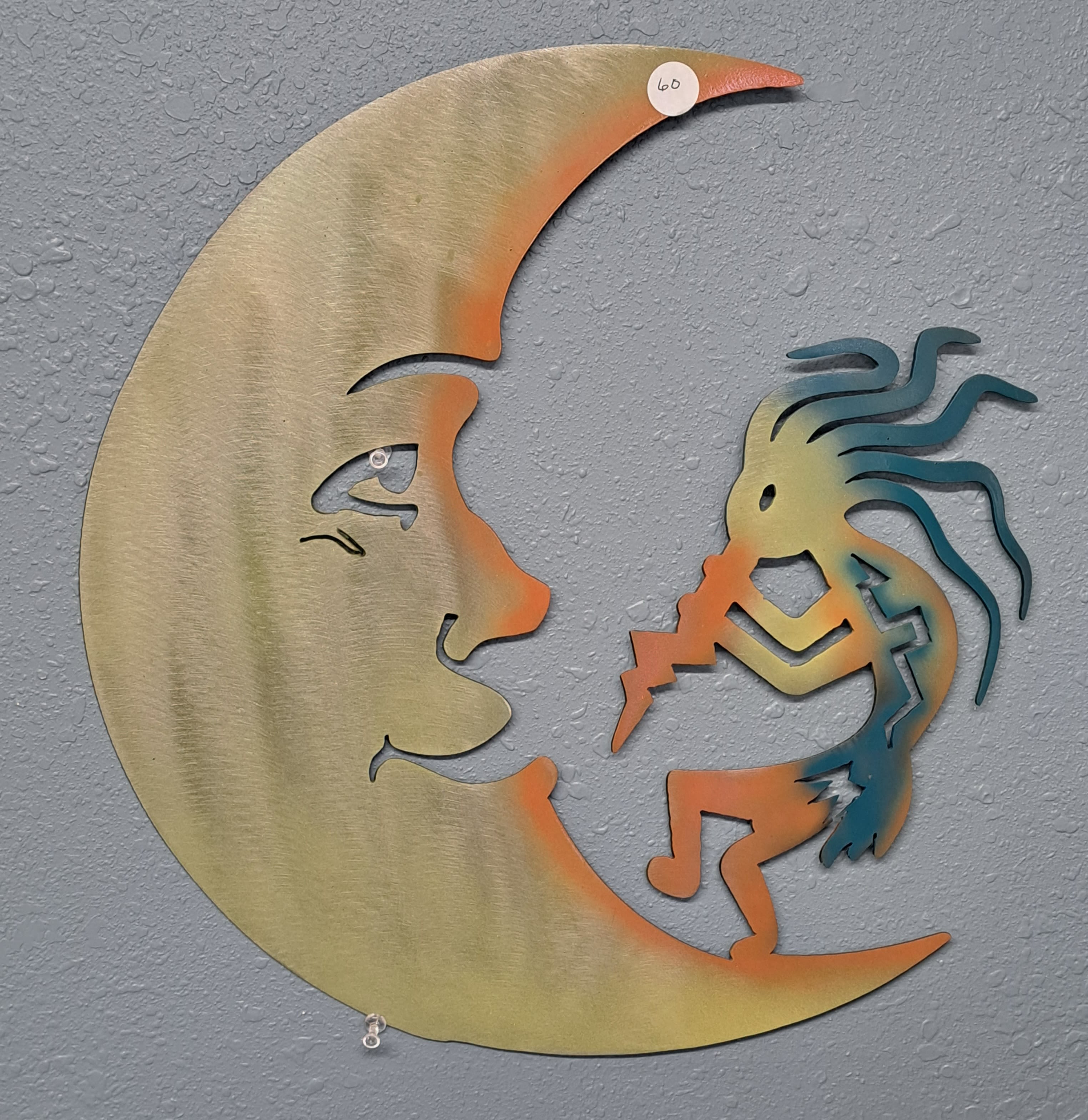 Kokapeli Moon - 15 1/2 by 14 1/2 inches Can be ordered directly from the artists website @ Junkpunksart.com