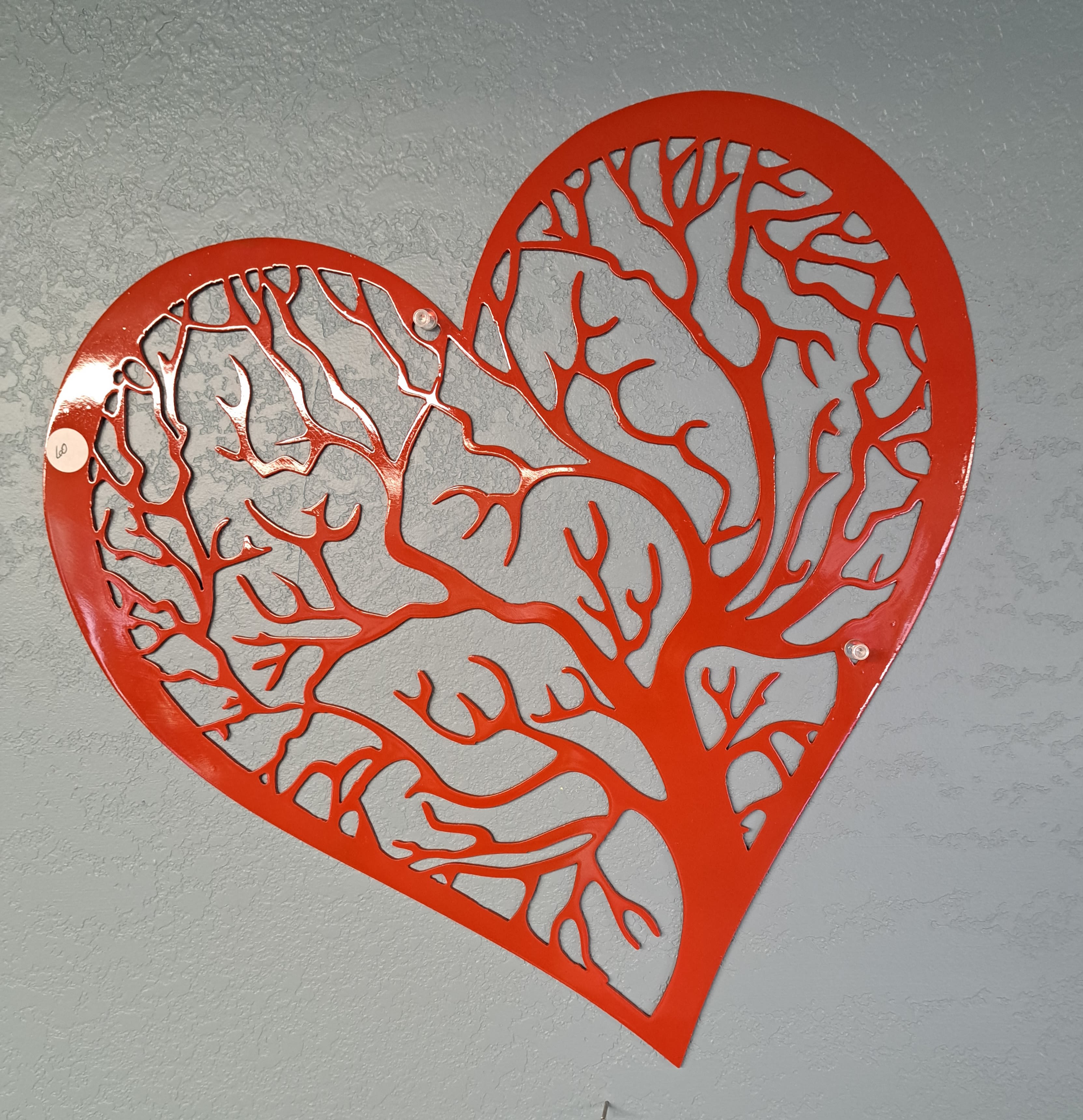 Red Heart Tree Life - 17 inches by 15 inches Can be ordered directly from the artists website @ Junkpunksart.com