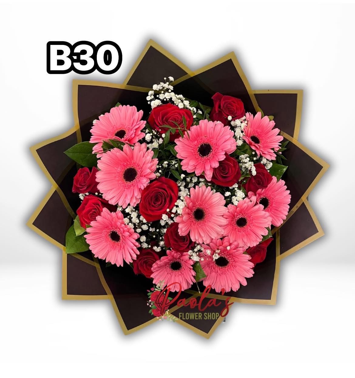 Gerbera and rose buchon Gerbera and rose buchon - 10 roses and 10 Gerbera