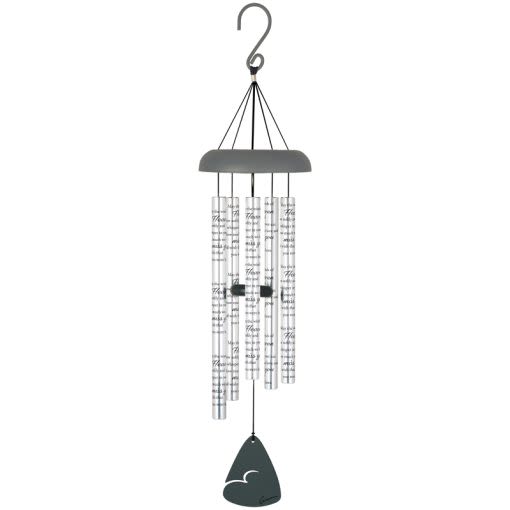 30&quot; May The Winds of Heaven Sonnet Chime - Our 30&quot; sonnet chimes have 5 heavy walled, center pinned tubes that emit deep tones. All aluminum construction, durable powder coated and anodized finish and strung with industrial cord. Each chime has an adjustable striker. Tubes are 7/8&quot; diameter, sentiment is printed directly onto the tubes. Chime Tubes Read: &quot;May the winds of Heaven blow softly and whisper in your ear, how much we love and miss you, and wish that you were here.&quot;