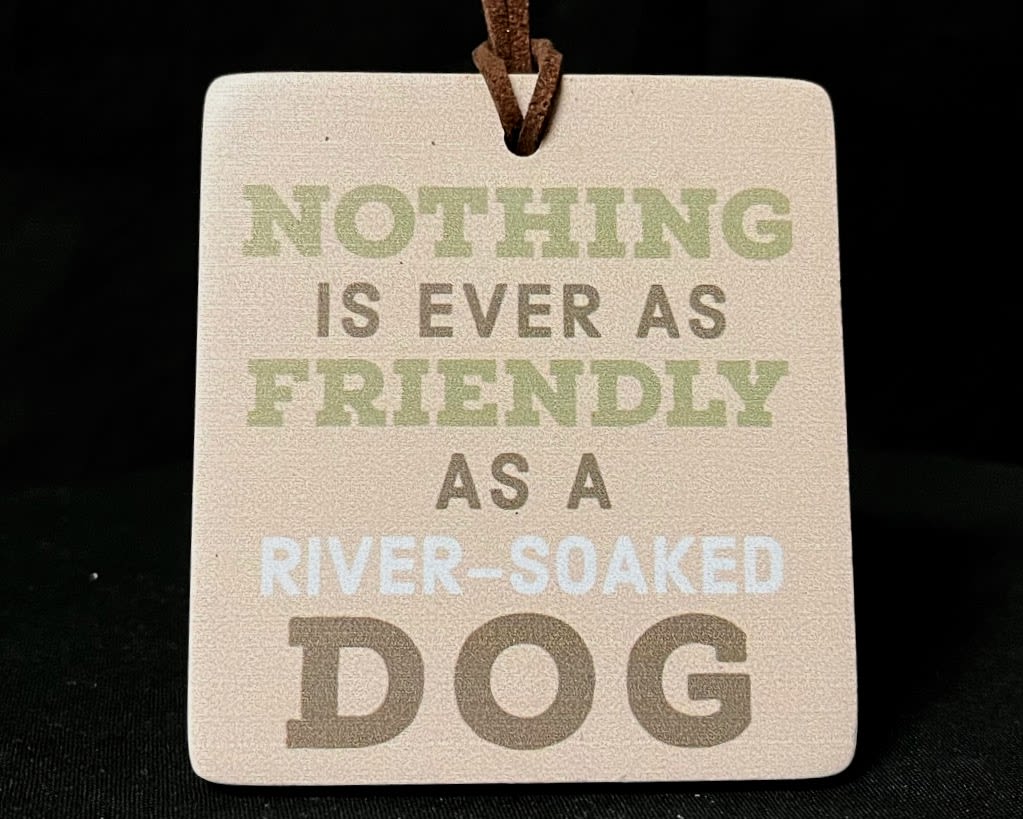 Hanging Ornamental Magnet (Friendly Dog) Hanging Ornamental Magnet (Friendly Dog) - This hanging ornament has a magnet on the back for more display options!