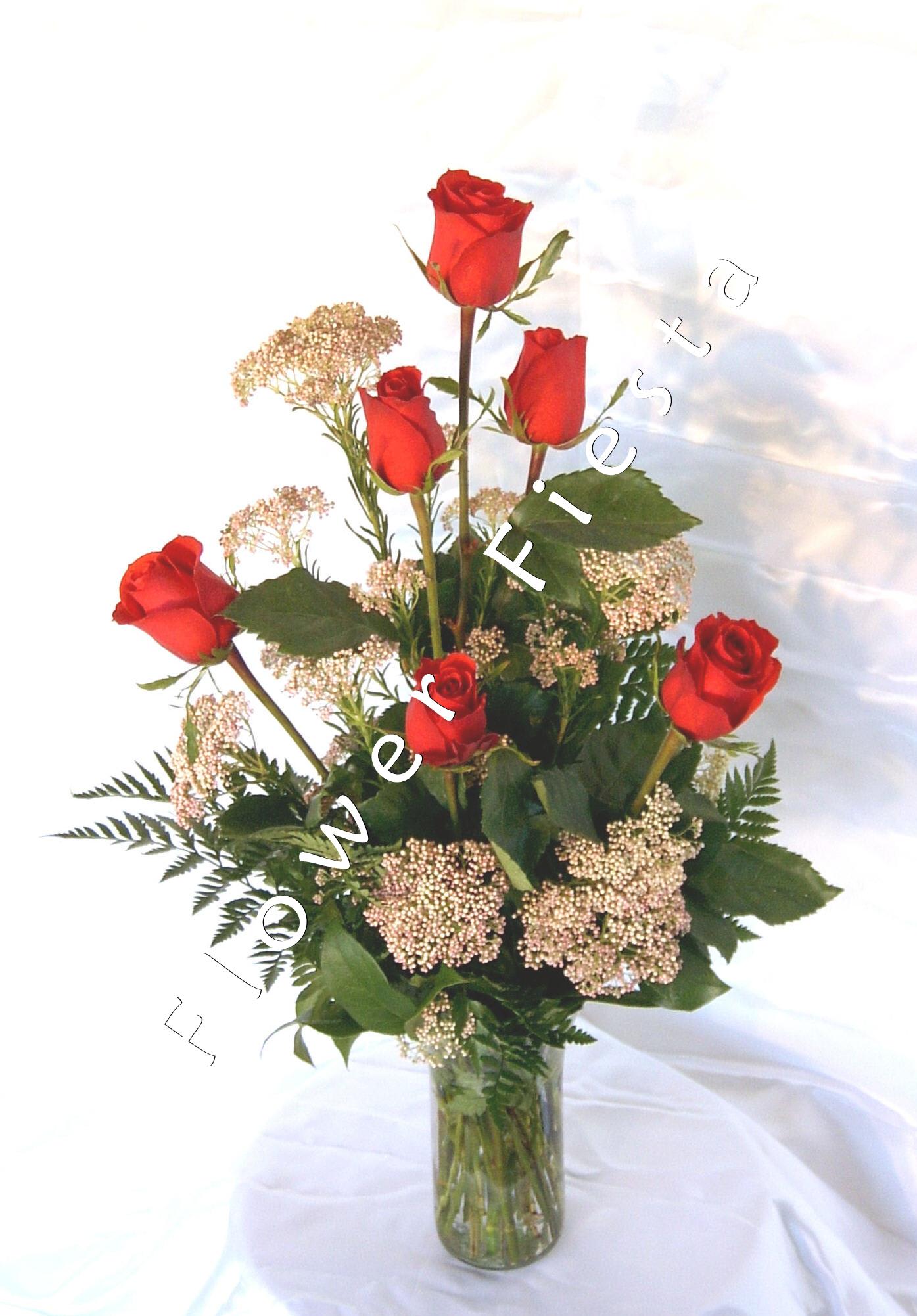 Half Dozen Medium Roses - Red or Colored  - We will use Red Roses unless you provide less than 72 hours notice in which we will use a color that is in stock and send you a note.  If you prefer a Colored Rose, please write 'Colored' in the Notes section.  Color requests cannot be guaranteed exactly but all consideration will be taken when enough advance order is given.  During holidays like Mother's day &amp; Valentine's day, we carry half dozen roses while supplies last. Note: We do not normally sell roses by the half dozen, but it is worth it to inquire as sometimes we do!      Choose red or let us choose a color for you, and specify 'Red' or 'Color' when you order at least 72 hours in advance.