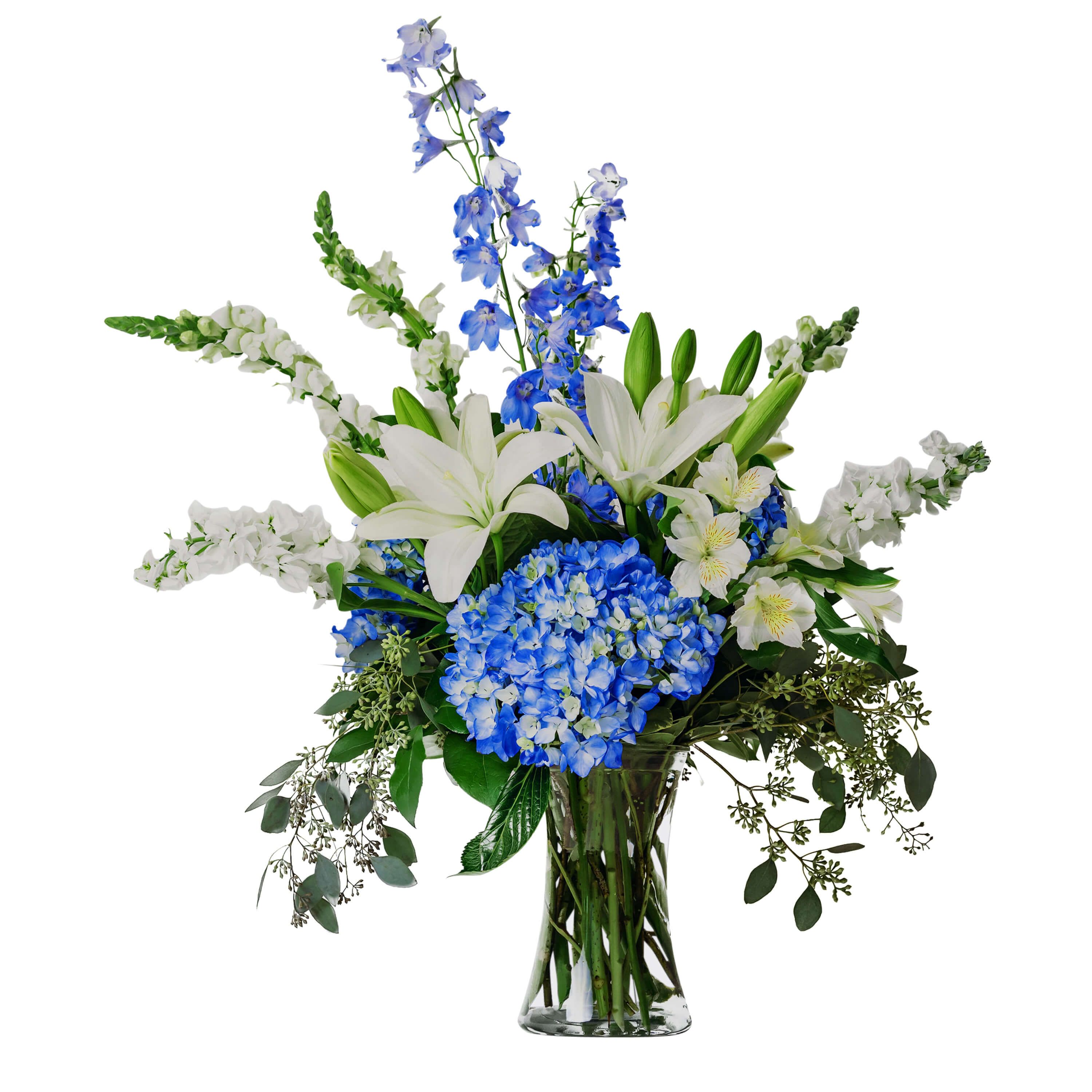 ★blue-flower★ Cosmos Stem Blue Flower Faux Silk Wild Flowers Cosmoses