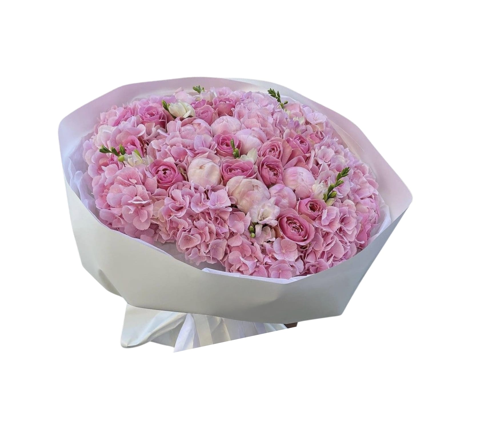 Spring Mix - A beautiful mix of pink hydrangea, peonies and roses.   