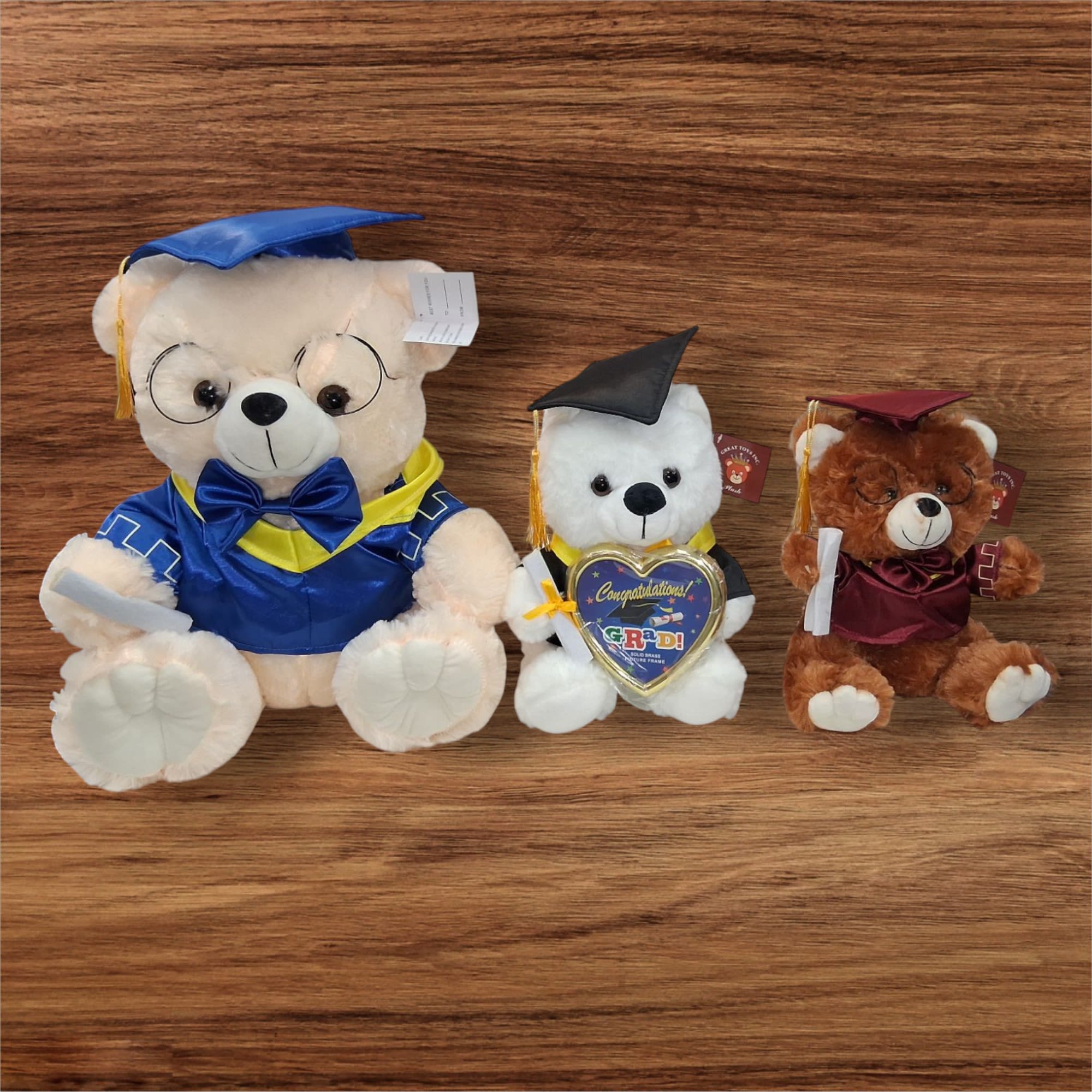 Graduation Bears - Graduation Bears: 3 sizes are available and may vary in colors and accessories on the bear. 