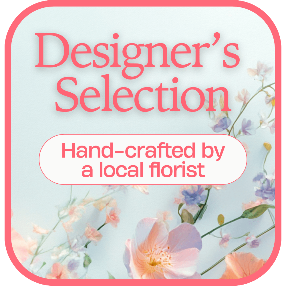 Designer's Choice Arrangement Designer's Choice Arrangement - By purchasing this fresh flower arrangement for yourself or someone you love, you're helping to support a local business that relies on you for survival. We use the freshest, seasonal flowers for your custom arrangement, based on our availability during this unprecedented time. Thank you for shopping local!