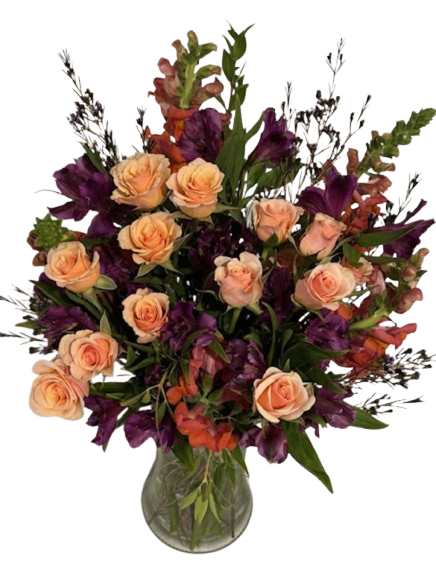 Roses of Joy - Roses, Snapdragons, Peruvian Lilies and more flowers will bring joy the the receiver of this bouquet. Just give it a try.