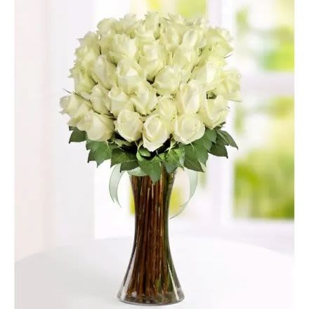 Joy of roses - Wondrous white roses, 36 stems, just pure joy