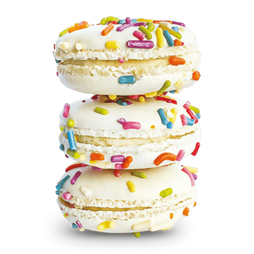 Birthday Cake Bliss Macaron Box (Six count) - Celebrate sweet moments with our all-natural Birthday Cake Macarons. Made with almond flour, real vanilla, and naturally colored sprinkles, each macaron is filled with a smooth cake-inspired buttercream that tastes just like childhood birthdays—only better. Box includes six delicious macarons.  Perfect for birthdays, brunches, or adding a little joy to your day.