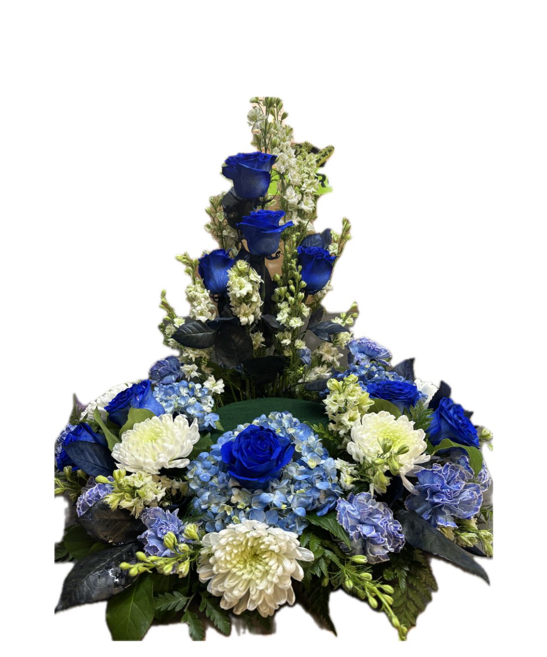 Cremation floral Cremation floral - fresh blue flowers for cremation vase