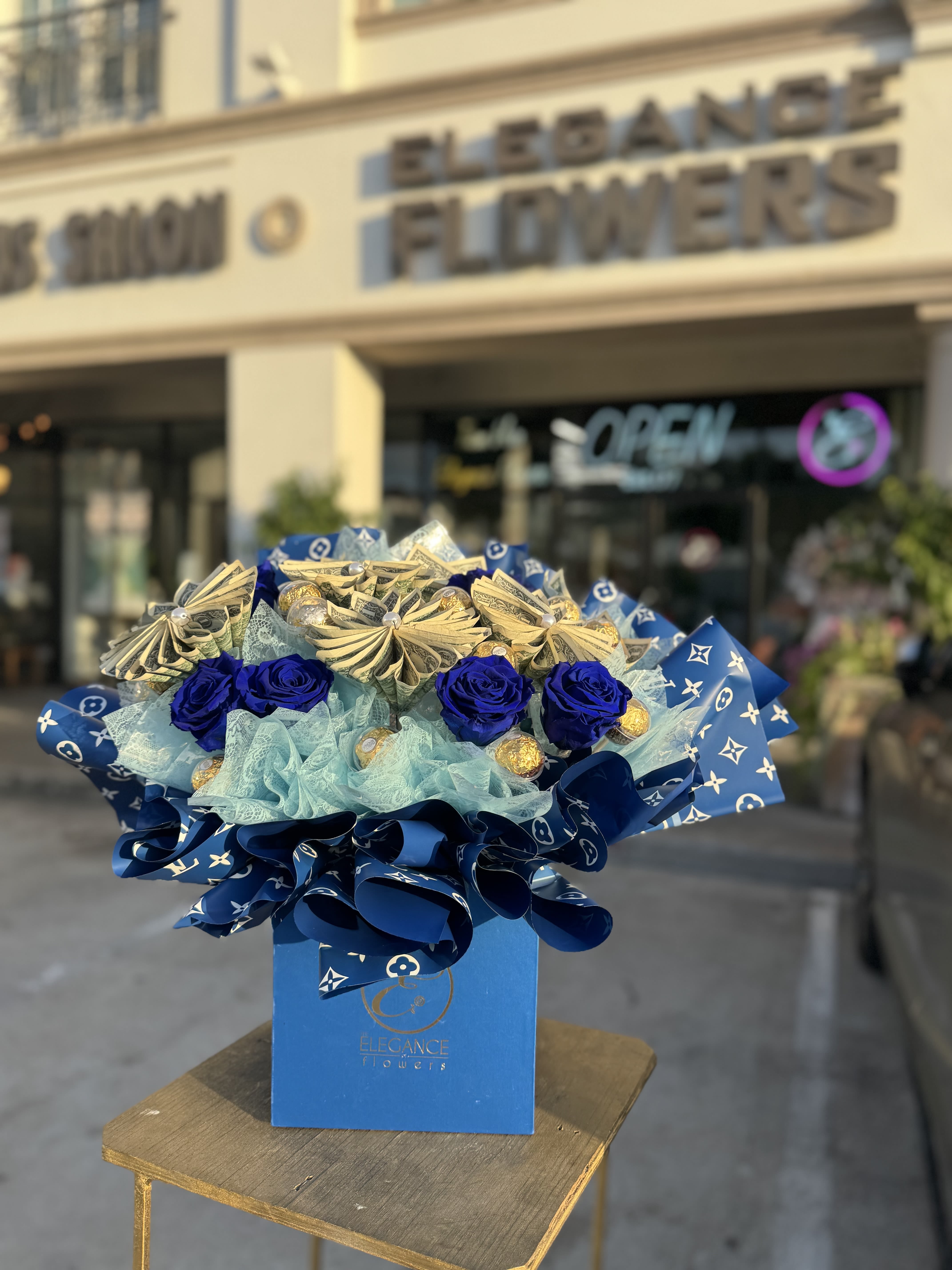 Money Box #4 Money Box #4 - Cash Value = $45 , call for more information at 281-564-2600. Money bouquets are unique arrangements featuring dollar bills. They make a creative and luxurious gift for special occasions like birthdays, anniversary, or graduations, combining elegance with practicality.