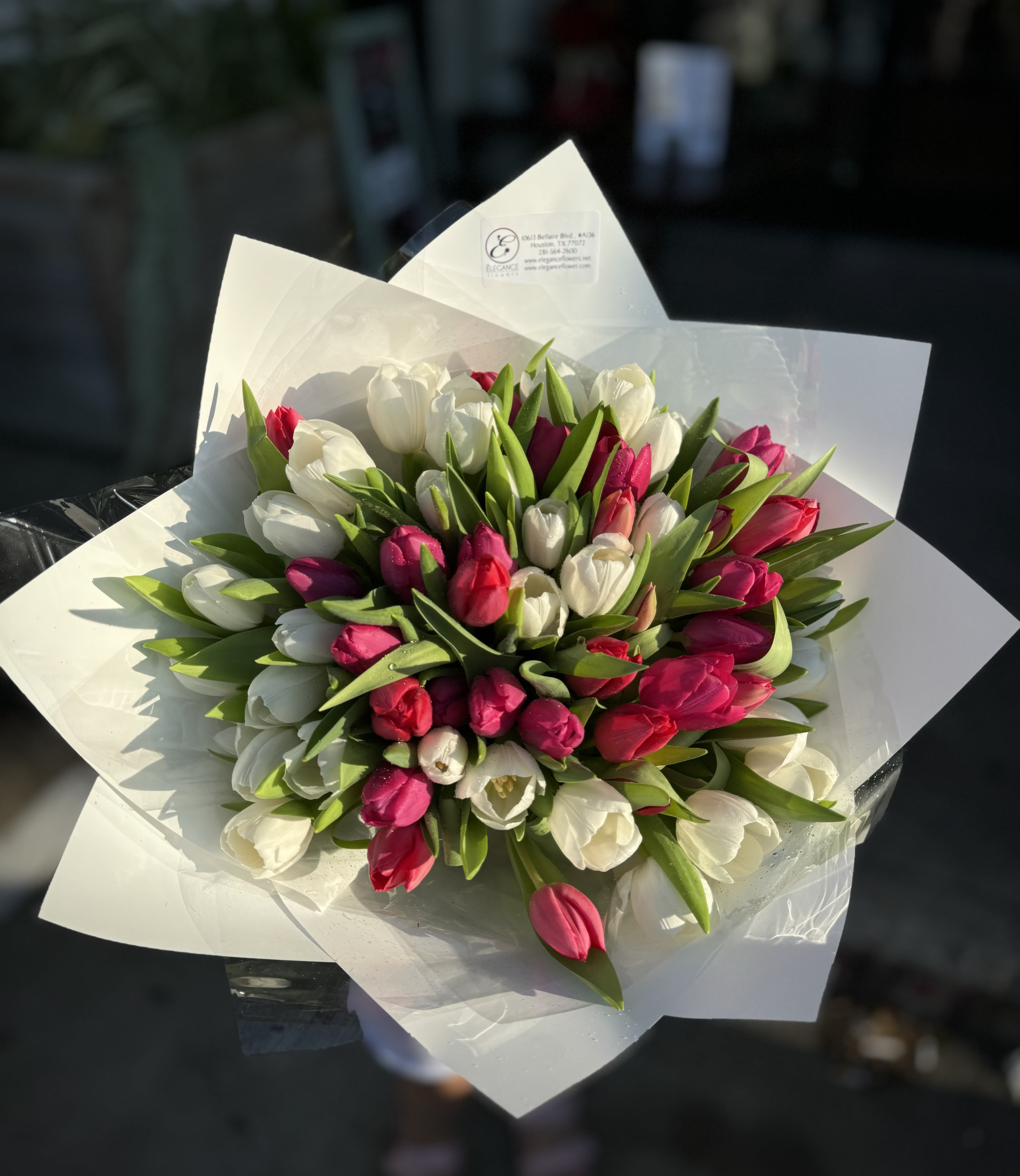 Tulip Bundle Tulip Bundle - Brighten someone’s day with our elegant wrapped tulips. Perfect for any occasion, they make a stylish and thoughtful gift that captures the essence of spring. Call for more information 281-564-2600